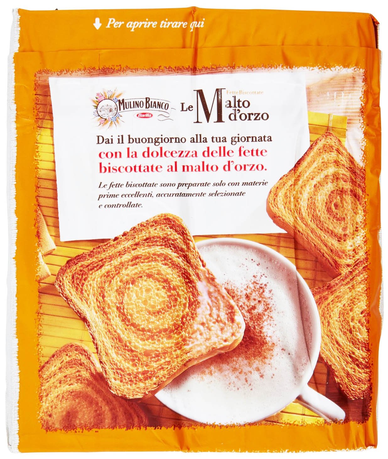 White Smoke Mulino Bianco: "Le Malto d'orzo" Malted Barley Rusks, 32 count 11.11 Ounces (315g) Package (Pack of 3) [ Italian Import ]