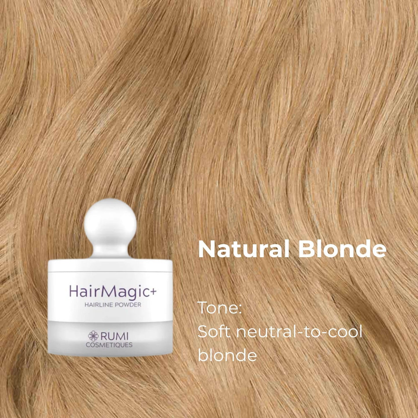Dark Khaki Rumi Cosmetiques HairMagic+ Root Touch Up Powder for Mature Women – Instant Gray Hair Coverage & Hairline Filler – Water-Resistant, Natural Finish, with Argan Oil & Vitamin E (Natural Blonde)