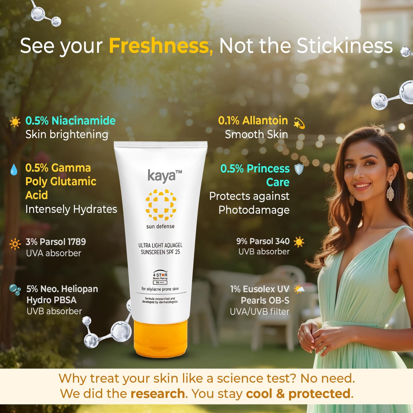 Dim Gray Kaya Skin Clinic SPF 25 Ultra Light Aquagel Sunscreen, 50ml
