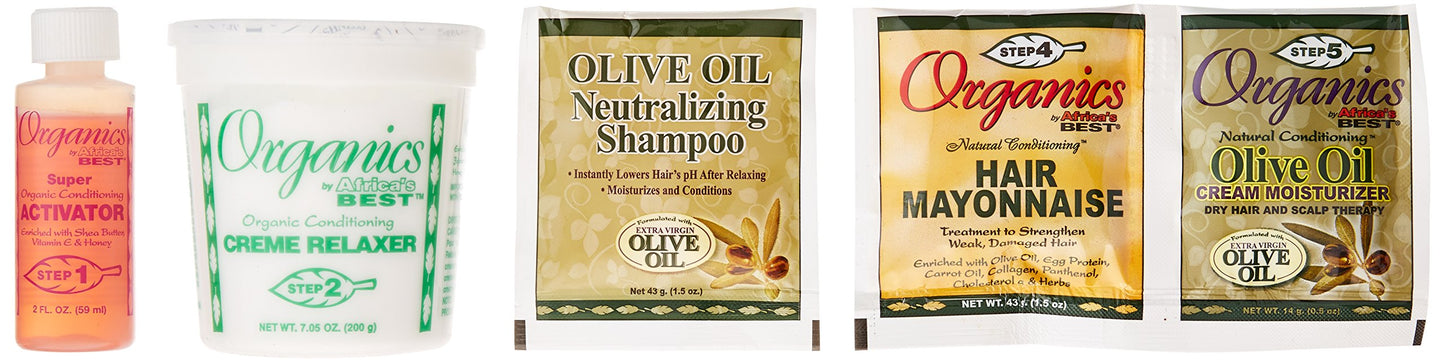 White Smoke Originals By Africa's Best Olive Oil Conditioning Relaxer System 2-Pack, Helps Repair, Rebuild and Restore Your Hair's Elasticity and Softens & Shines, Designed for Coarse Hair Textures
