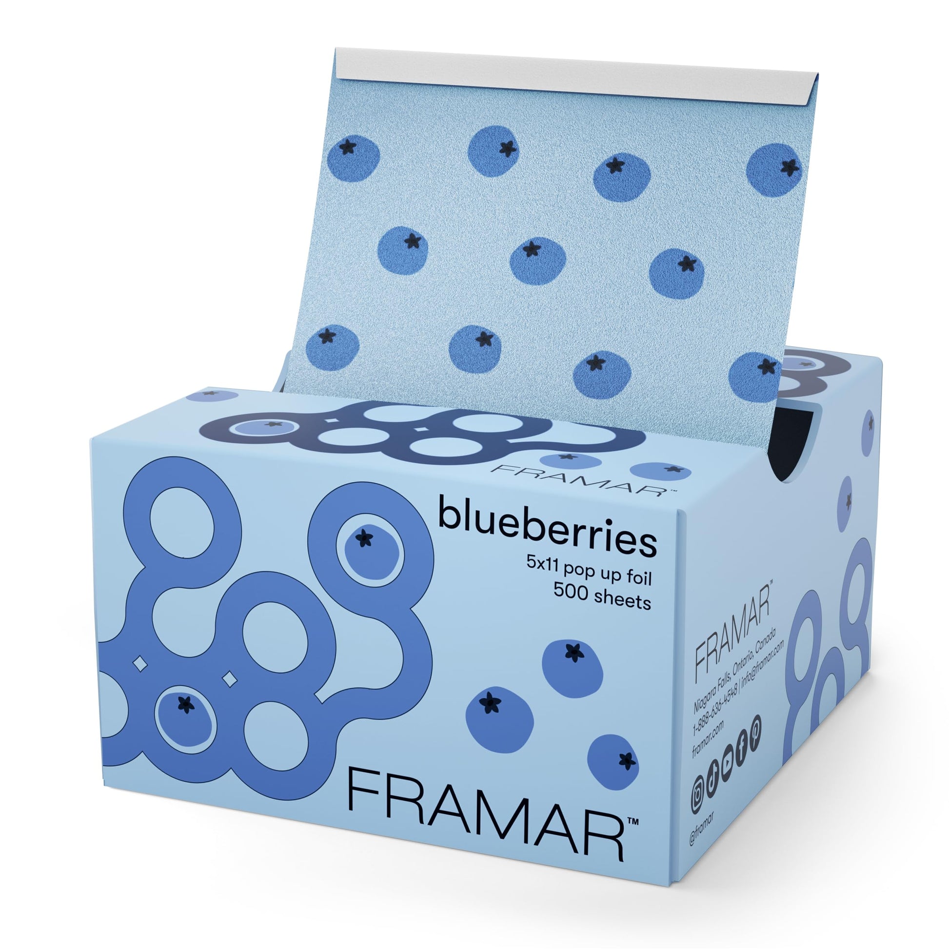 White Smoke FRAMAR Blueberry Hair Foil – Hair Foils For Highlighting, Pop Up Foil For Hair Highlighting, Salon Foils For Hair Highlighting Kit, Long Hair Foils For Bleach, Salon Foils For Hair Stylist – 500