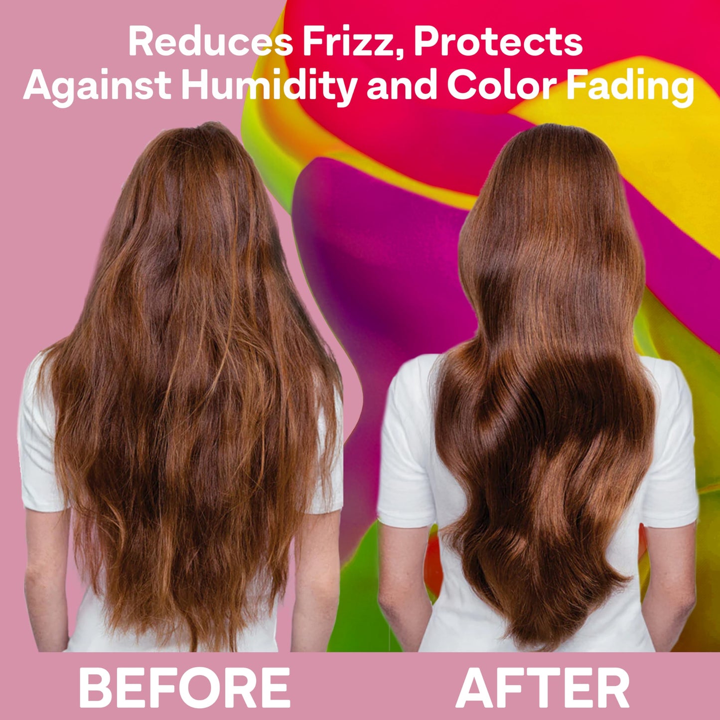 Rosy Brown Plush Locks Leave-in Smooth, Anti- Frizz Smoothing Lotion, Protects & Reduces Blow Dry Time, Controls Frizz & Adds Shine, Sulfate-Free, Vegan, 6.7fl oz