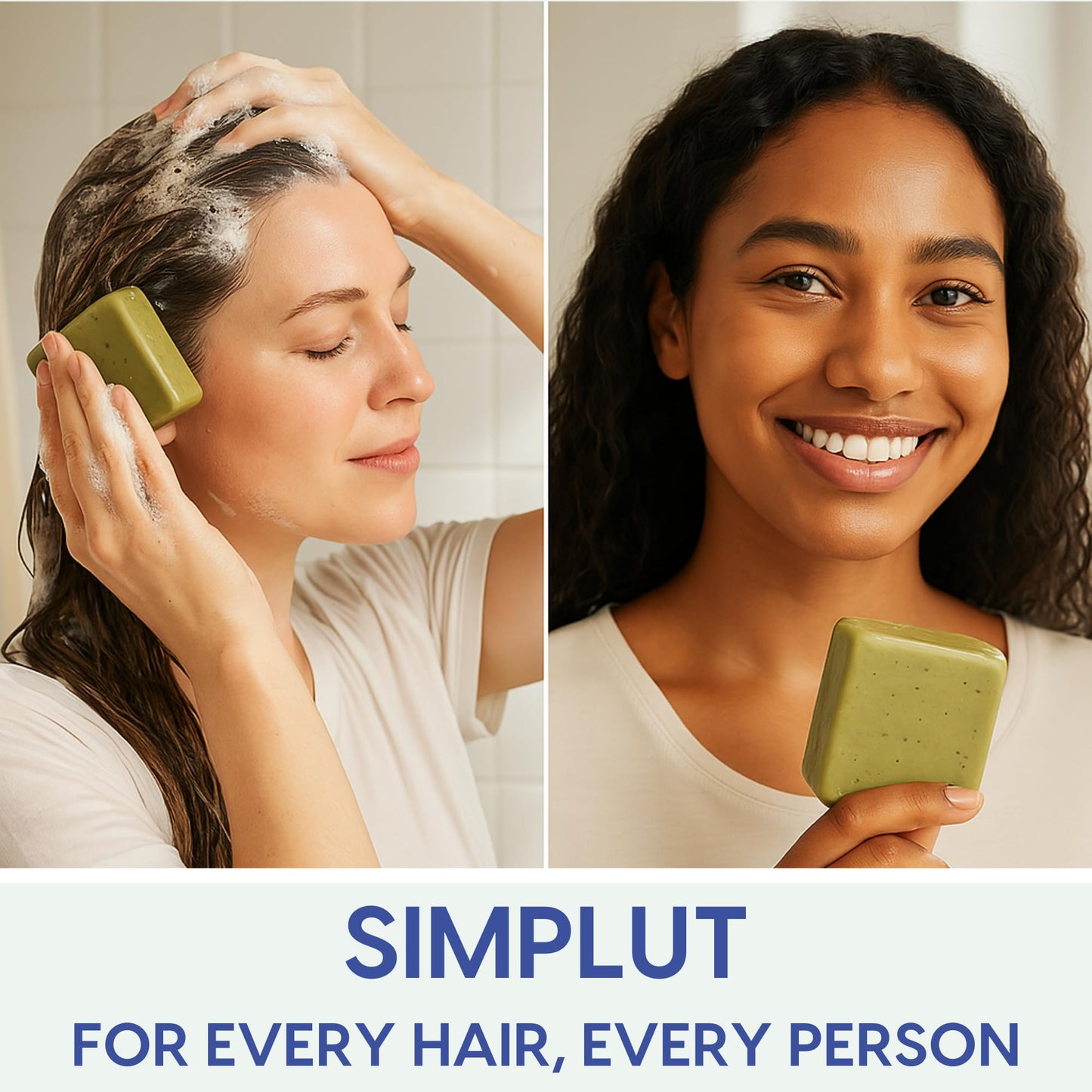 Alice Blue SIMPLUT Rosemary & Tea Tree Shampoo Bar – Professional Biotin & Keratin Infused Solid Shampoo for Clarifying Scalp Care – Salon-Grade Volumizing & Thickening Formula – Sulfate Free, pH Balanced