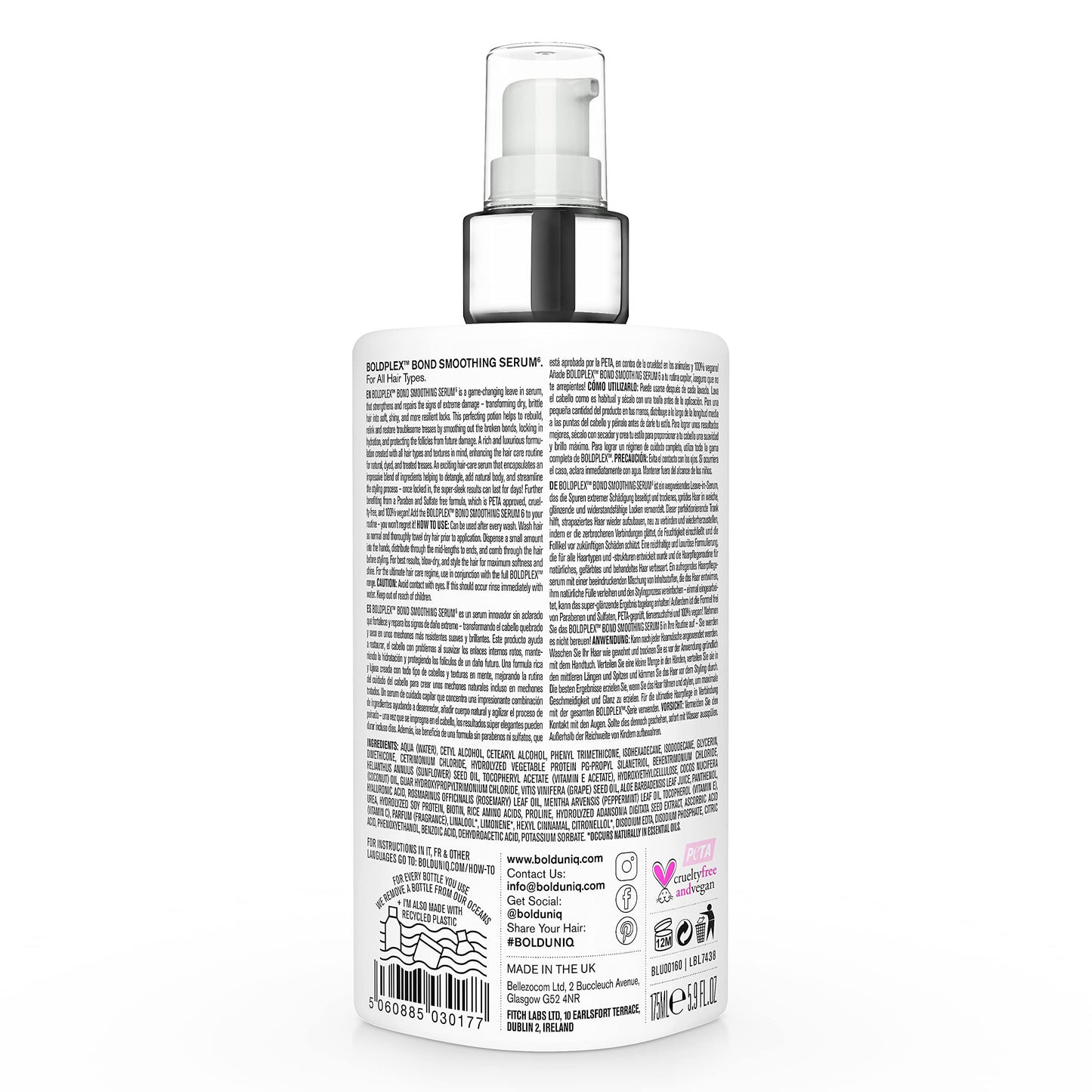 Gray Boldplex 6 Hair Serum - Hydrating Leave In Protein Treatment for Frizzy, Dry, Damaged, Broken, Curly, Straight or Bleached Hair Types - Paraben & Sulfate Free. Cruelty Free, 100% Vegan. 5.9 Fl.Oz