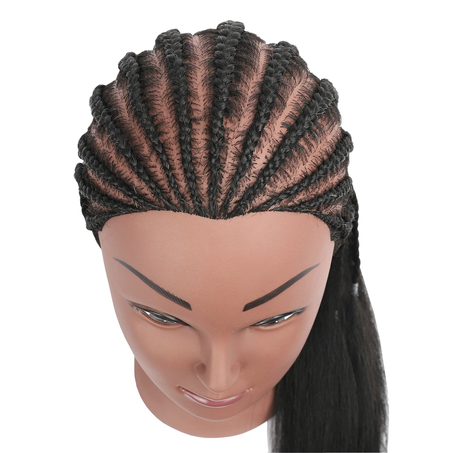 White Smoke YANGANG Real 100% Human Hair Mannequin Head Hairdresser Practice Training Manikin Cosmetology Doll Head with Stand Clamp Holder