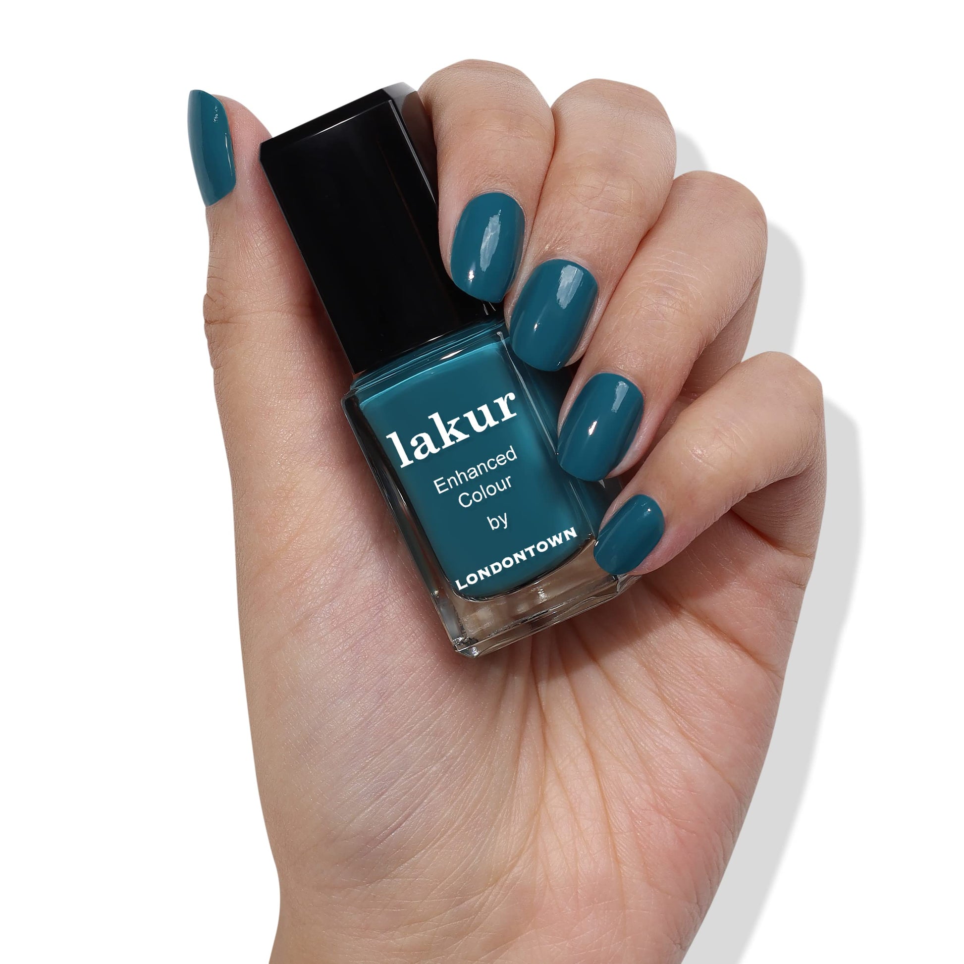 White Smoke LONDONTOWN Lakur Nail Polish – Blue, Long-Lasting, Streak-Free, Chip-Resistant | 21+ Free Non-Toxic Vegan Nail Color, Strengthens & Hydrates Nails, 0.4 Fl Oz, Magpie