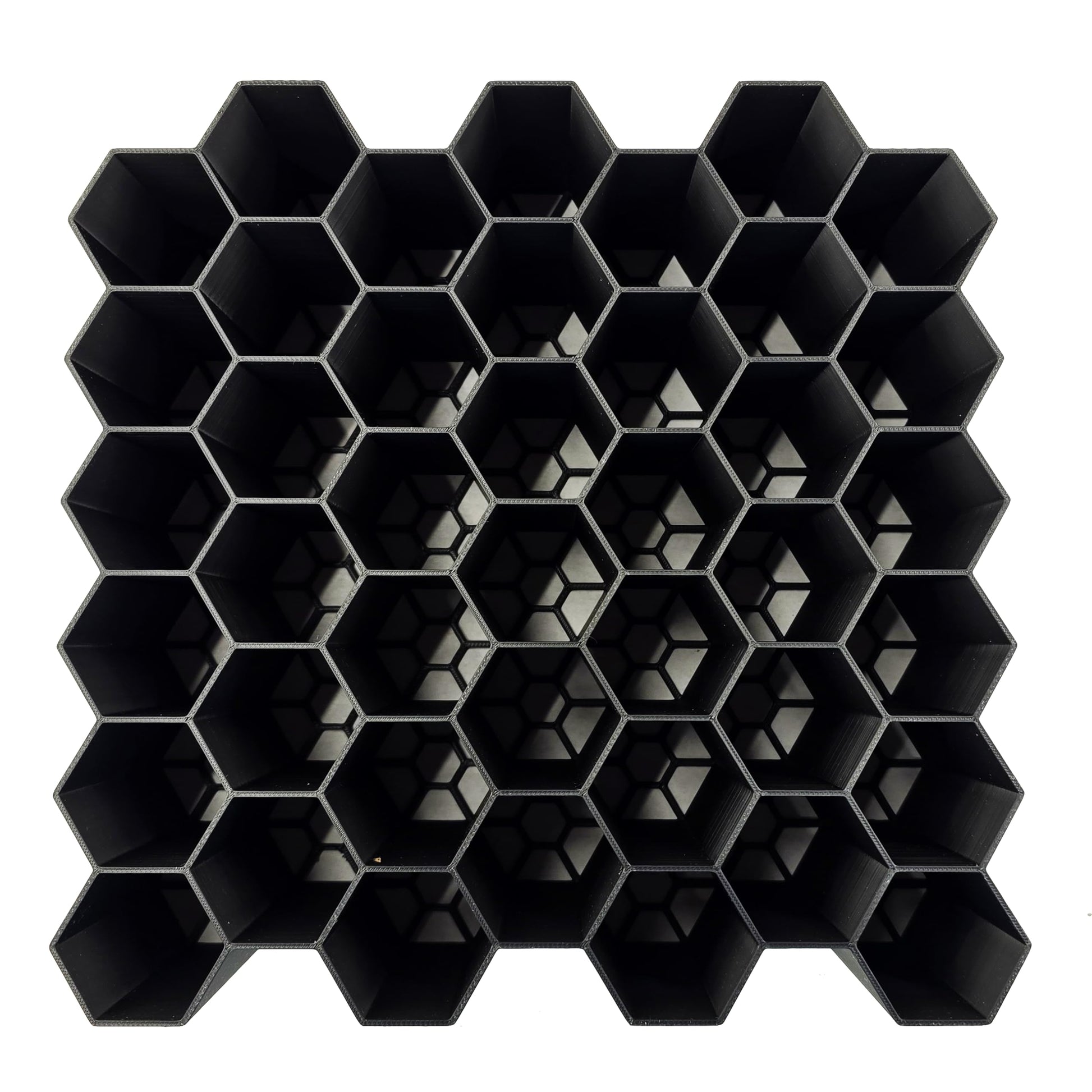 Black HexRacks Hair Dye Holder - Shades EQ & More - Wall Mountable or Stackable - Hair Sylist Dye Holder Rack | Holds 42 Bottles Per Section
