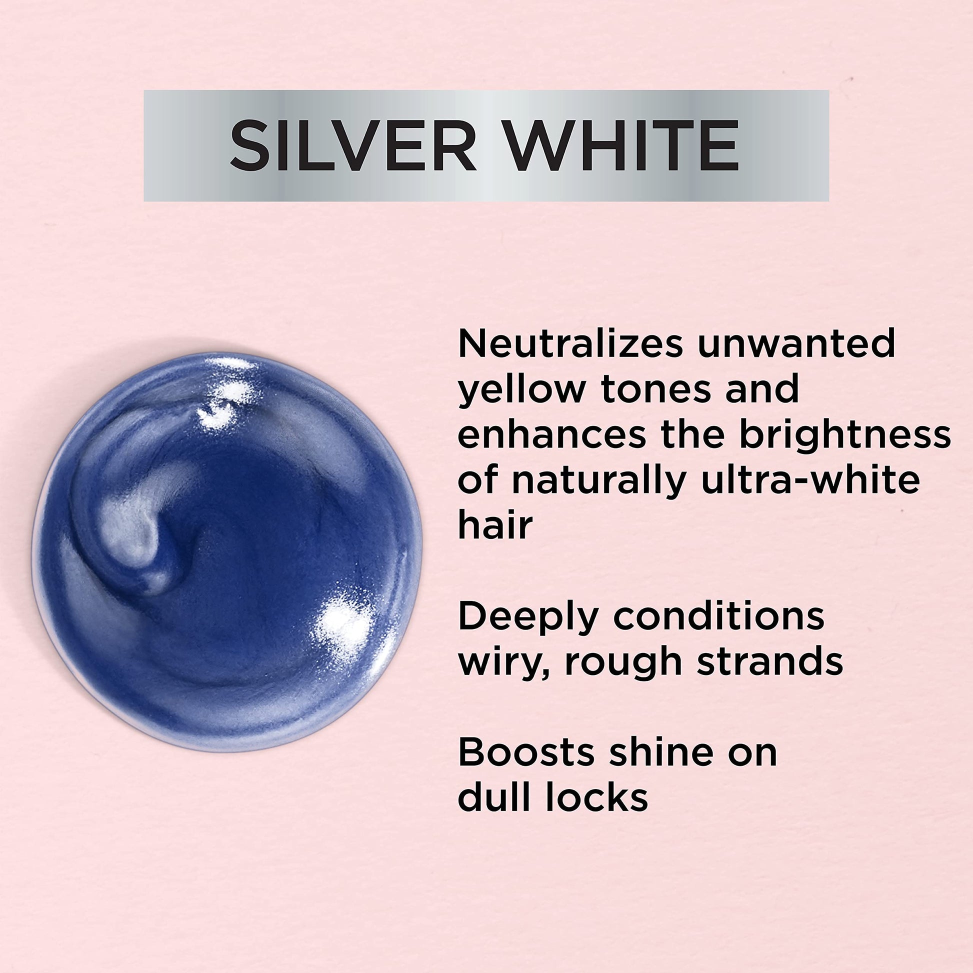 Misty Rose L’Oreal Paris Le Color Gloss One Step Toning Gloss, In-Shower Hair Toner with Deep Conditioning Treatment Formula for Gray Hair, Silver White, 1 Kit