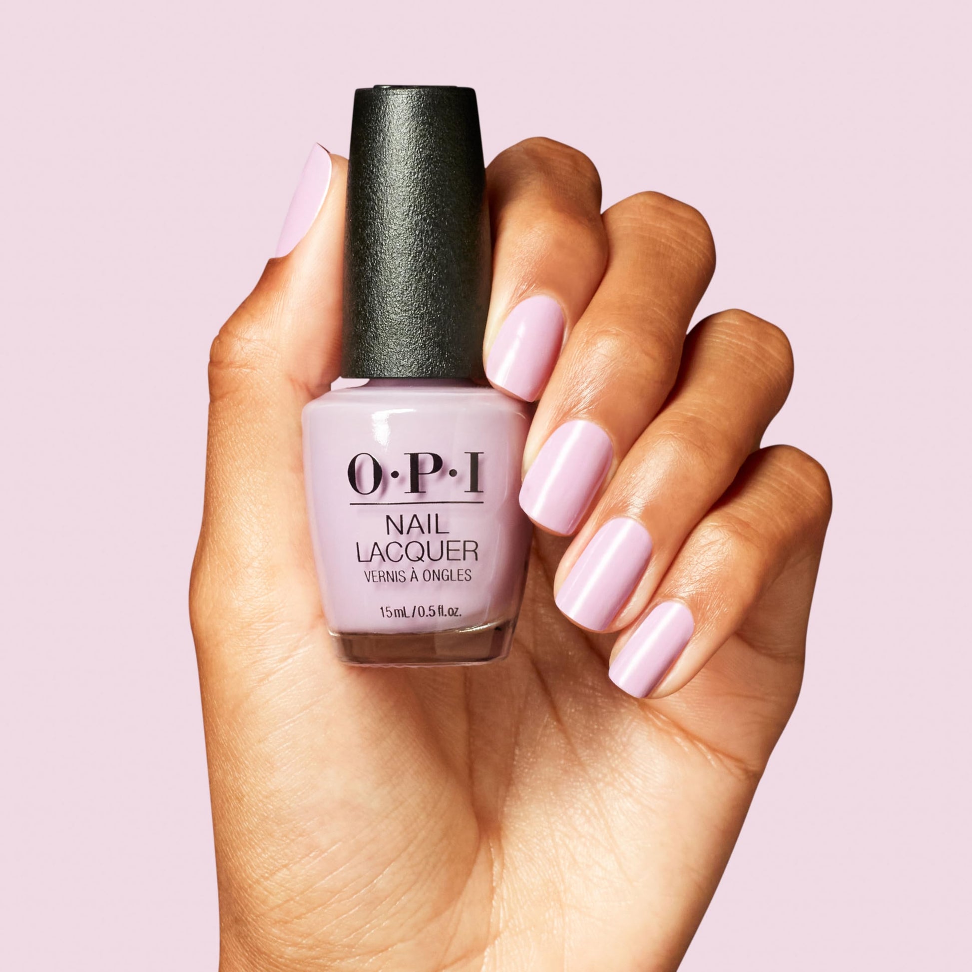 Lavender OPI Nail Lacquer Mod About Me | Opaque Soft Cool Lilac Purple Crème Chip Resistant Nail Polish | The New OPIcons Collection | Spring 2026