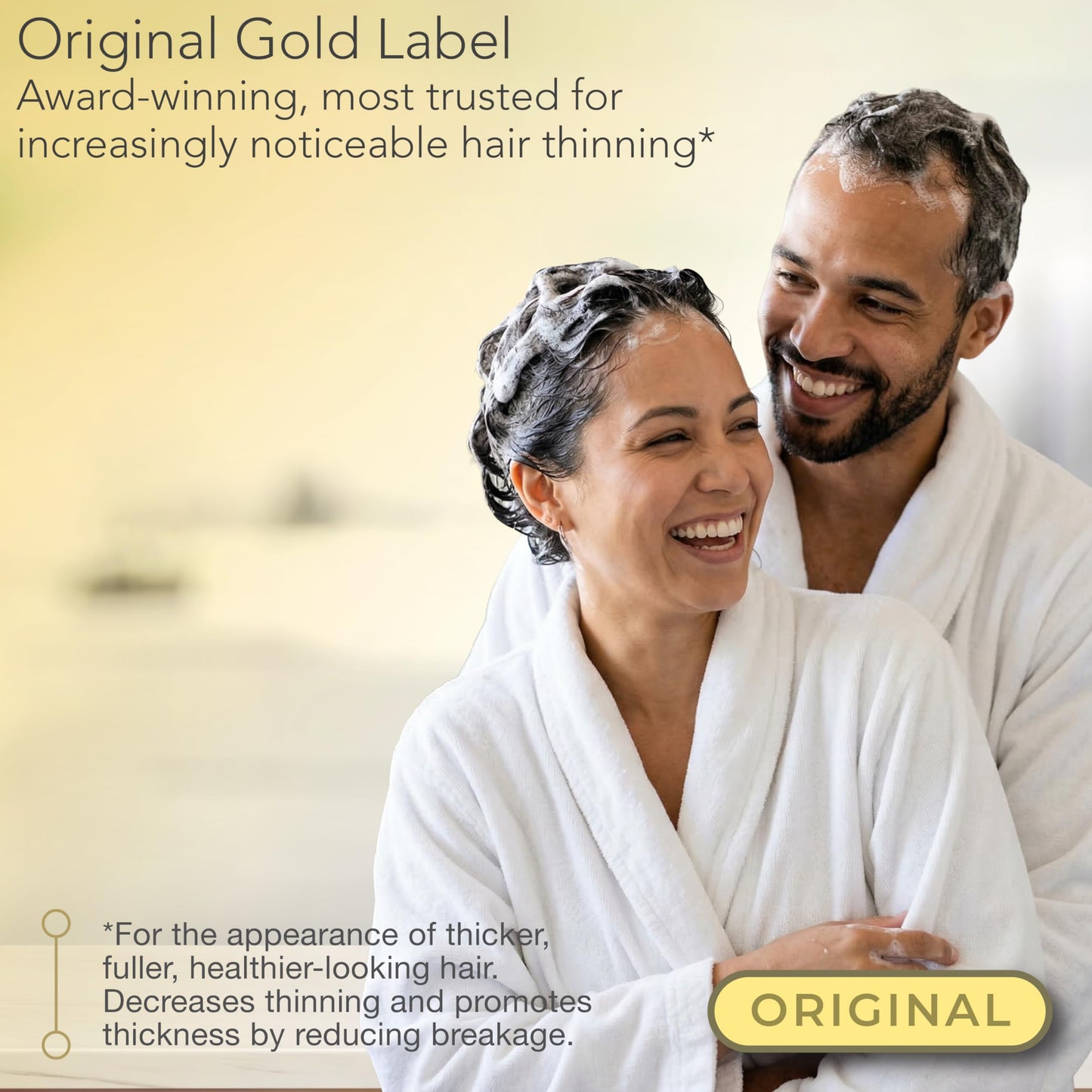 Wheat PURA D'OR Anti-Thinning Biotin Shampoo and Conditioner Natural Earthy Scent, CLINICALLY TESTED Effective Results, Herbal Blend Thickening Products For Women & Men, Original Gold Label Set, 16oz x2