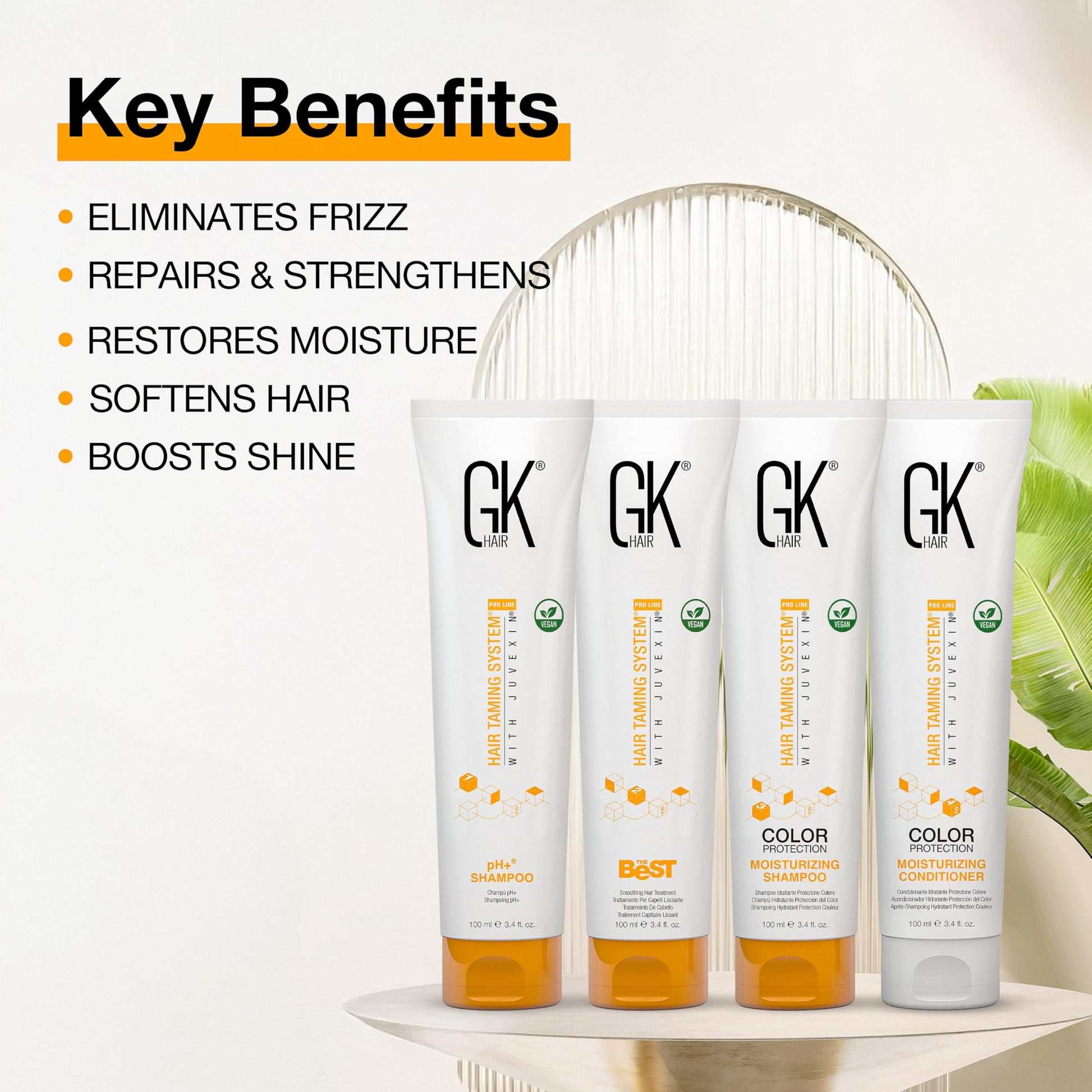 White Smoke GK HAIR Global Keratin The Best Smoothing Keratin Treatment Kit (3.4 Fl Oz/100ml) Professional Brazilian Complex Blowout Straightening For Silky Smooth & Frizzy Hair