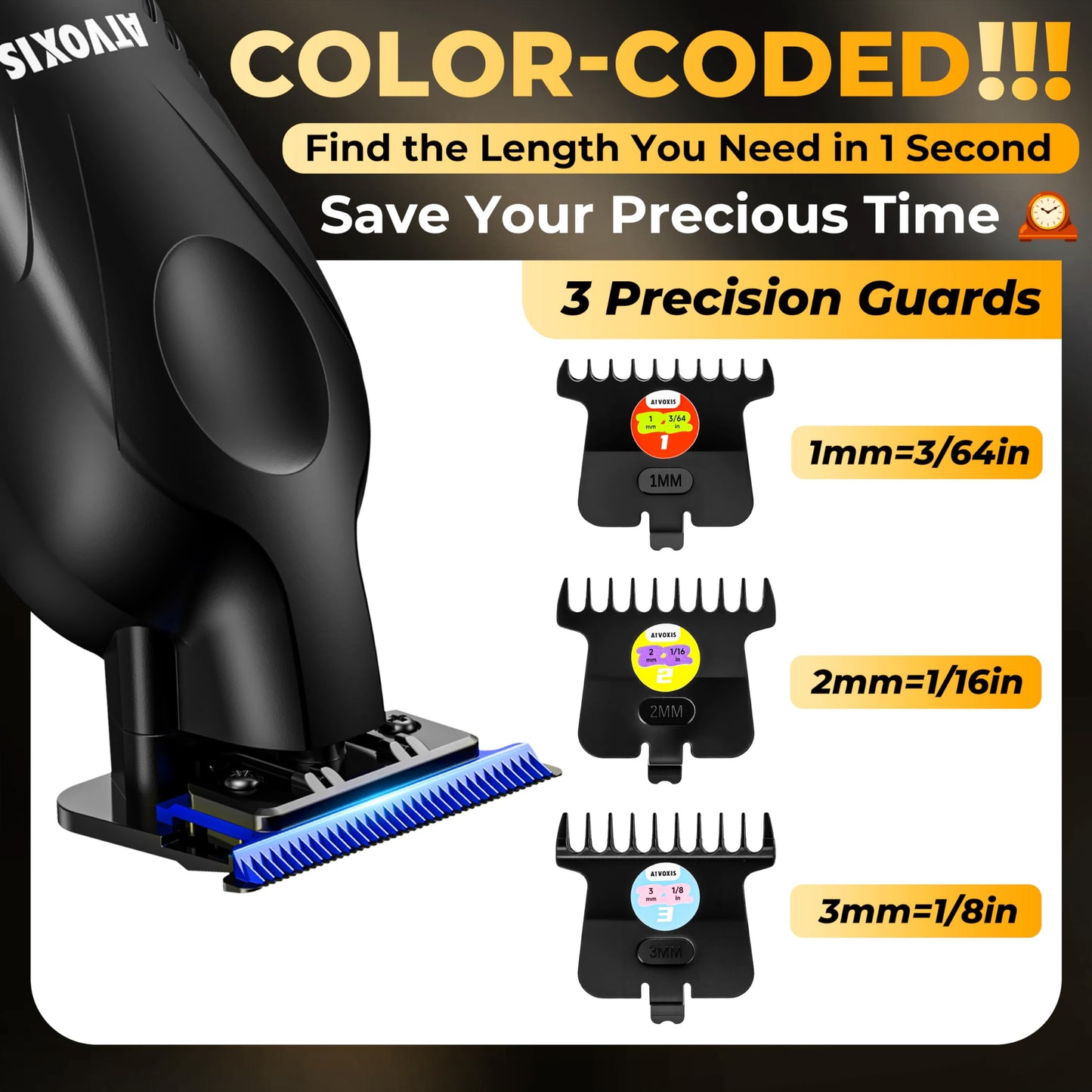 White Smoke ATVOXIS Zero Gap 9,000 RPM Brushless Professional T Blade Trimmer for Men: Cordless Hair/Beard Clipper Edger Liner Outliner with LED Display 300min Runtime Fast Charging Stand Travel Pouch
