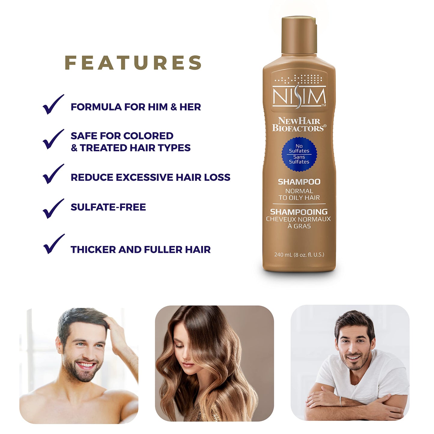 White Smoke Nisim - Normal to Oily Shampoo No Sulfates 8 oz