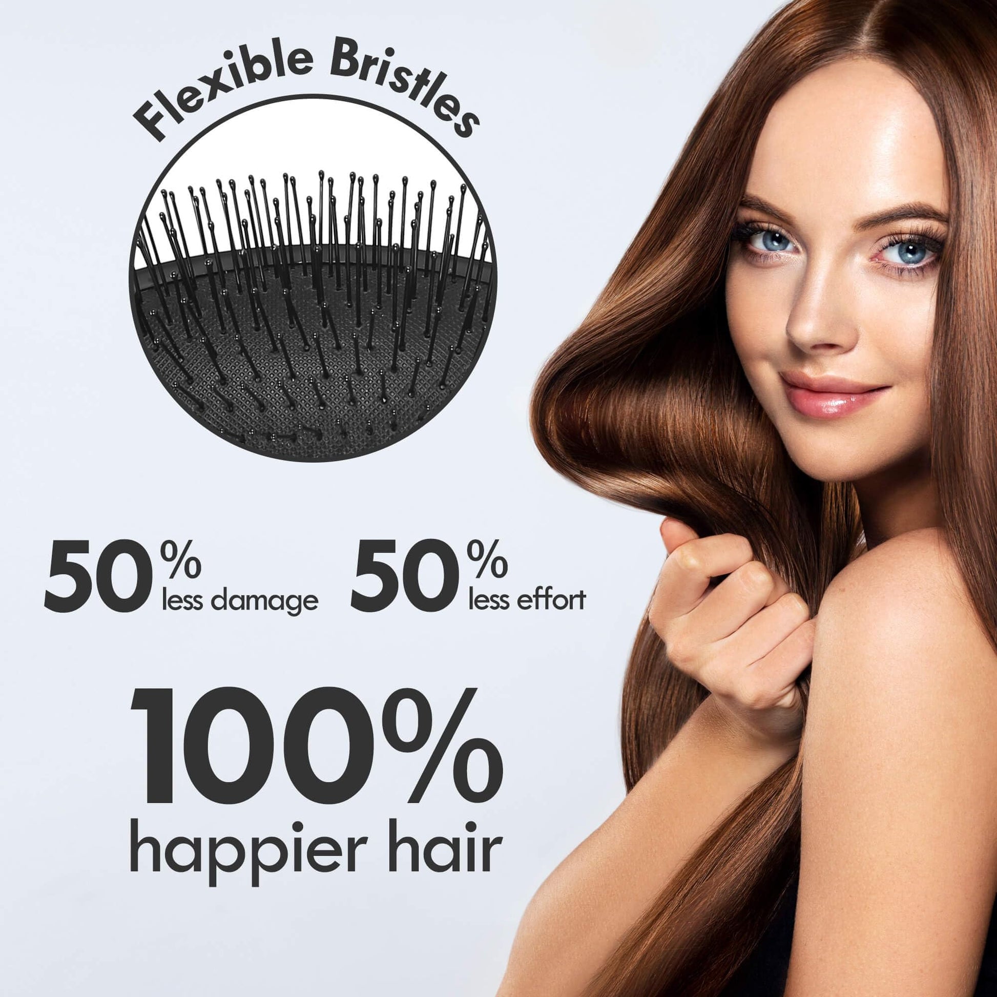 Lavender Aussumy 4 Pack Detangling Hair Brush - Air Cushion Detangler Hairbrush with Ultra Soft Bristles for Effortless Tangle Removal For Wet Dry Damaged Curly Fragile Hair for Women Men Boys Girls Adult Kids