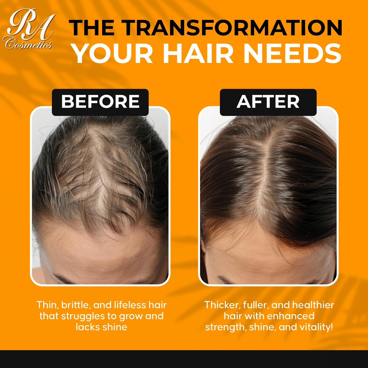 Dark Orange RA COSMETICS 100% Natural Unrefined Batana Hair Oil for Healthy Hair, 16 oz | Dr Sebi Batana Oil Hair Moisturizer for Damaged Hair Repair| Strengthening and Nourishing Hair Conditioner