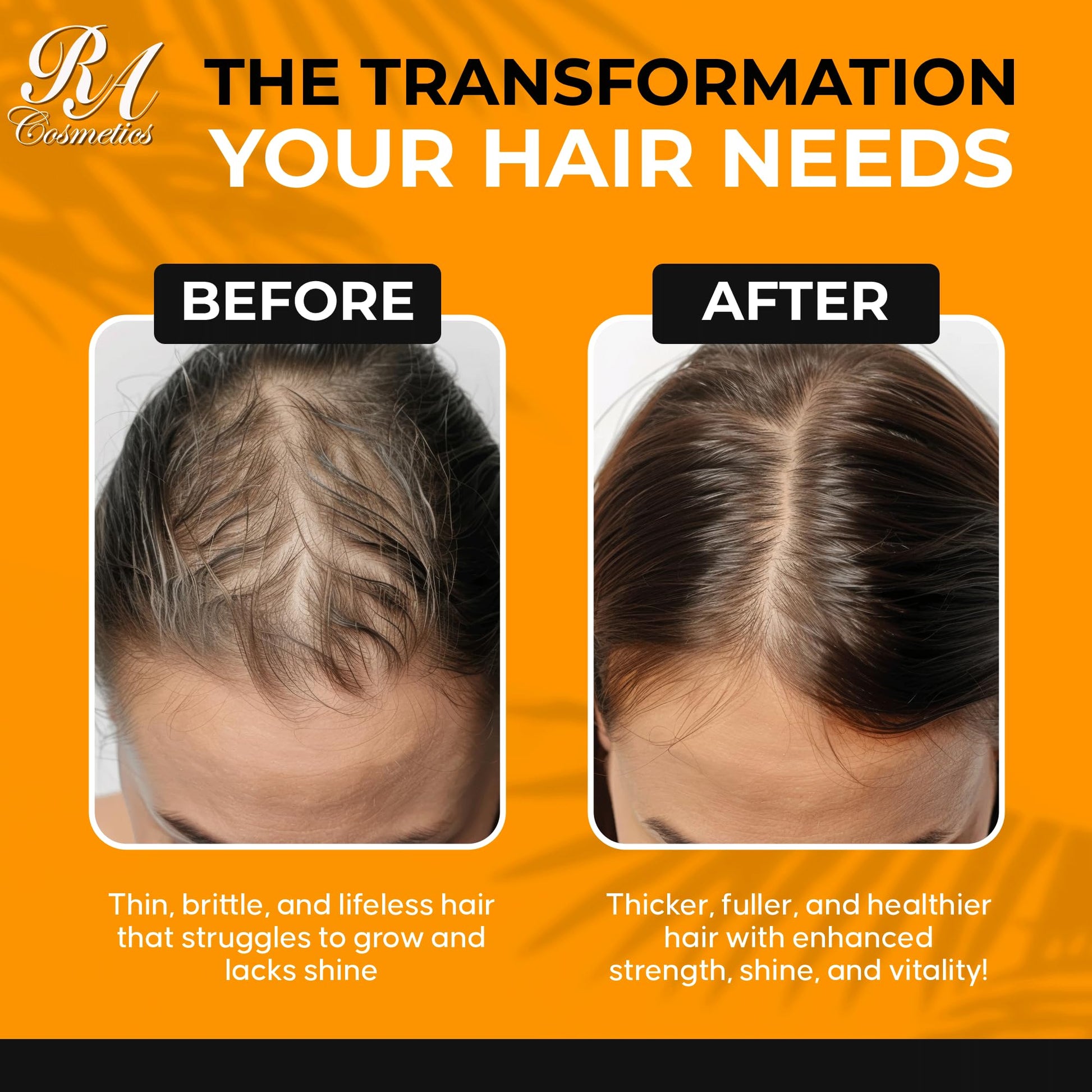 Dark Orange RA COSMETICS 100% Natural Unrefined Batana Hair Oil for Healthy Hair, 16 oz | Dr Sebi Batana Oil Hair Moisturizer for Damaged Hair Repair| Strengthening and Nourishing Hair Conditioner