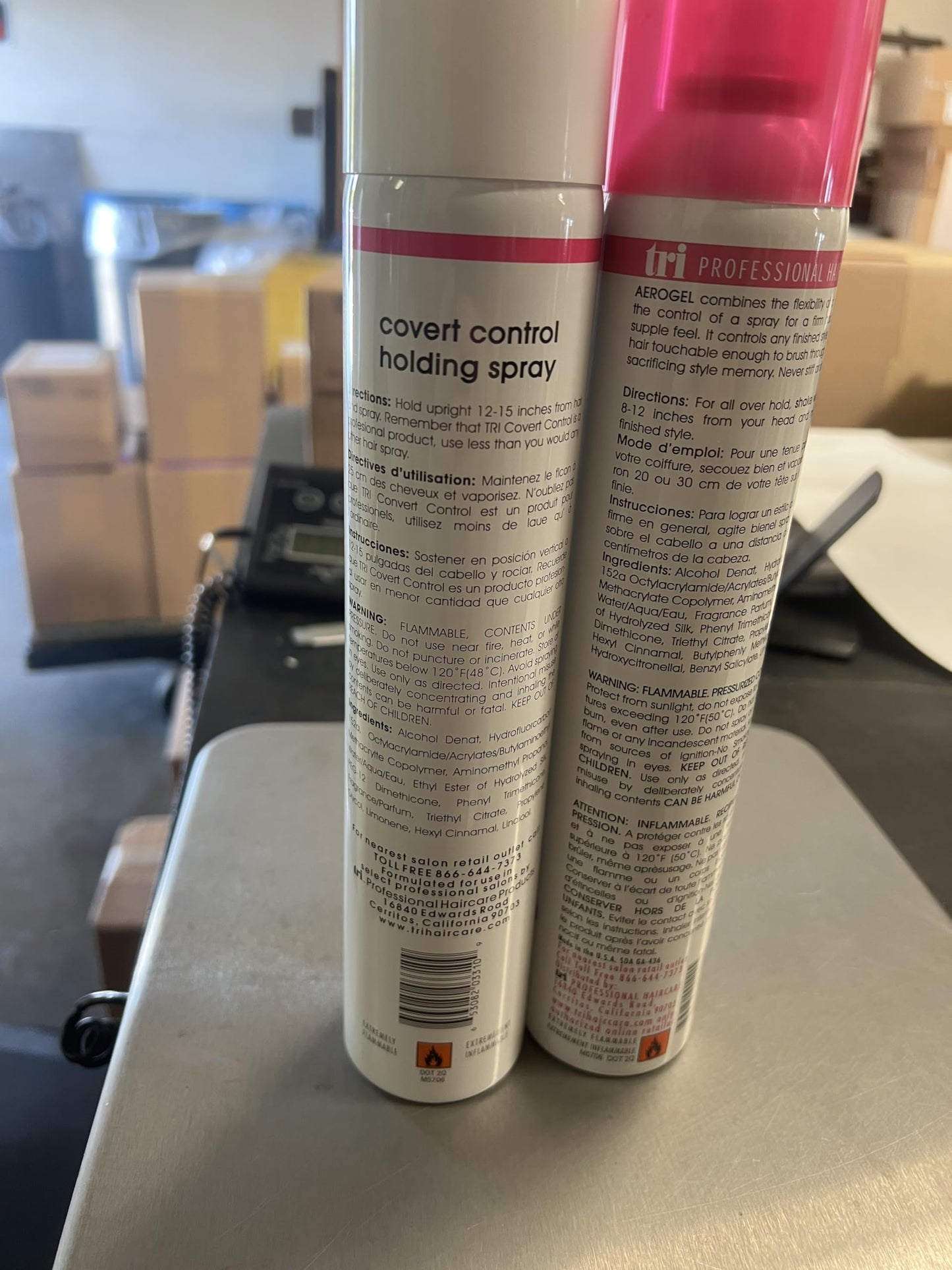 Dark Olive Green TRIDESIGN Aerogel & Covert Control Holding Hair Spray - Hairspray for Women & Men, Texture Spray for Hair of All Types, Provides Hidden Control Hair Products, 10.5 Oz. Each Bottle