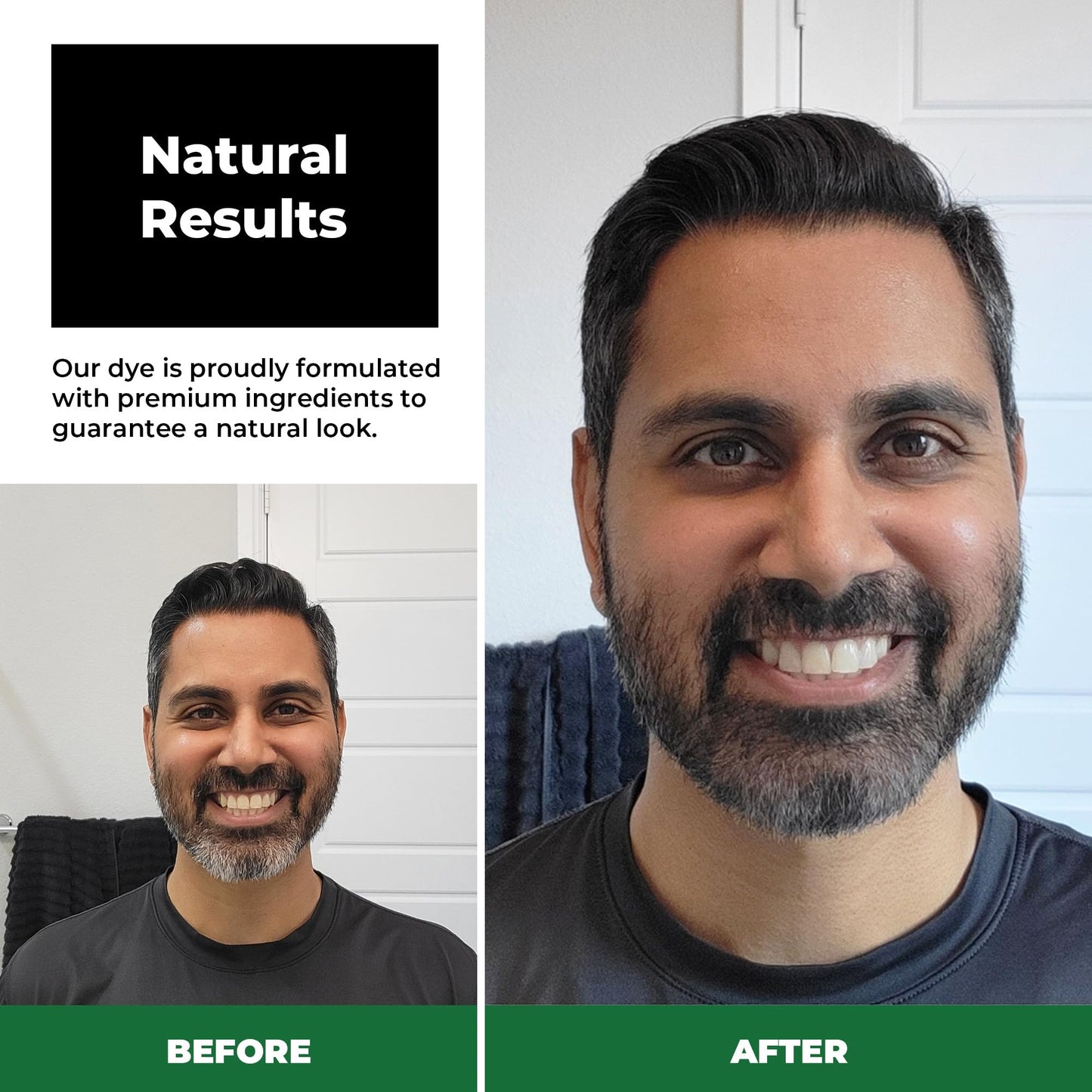 Black Simpler Partial Coverage Men's Hair Color Color Box - Permanent Beard and Mustache Dye - Ammonia-Free Beard Hair Dye — Fast Gray Blending — Salt & Pepper Look - Darker Shades