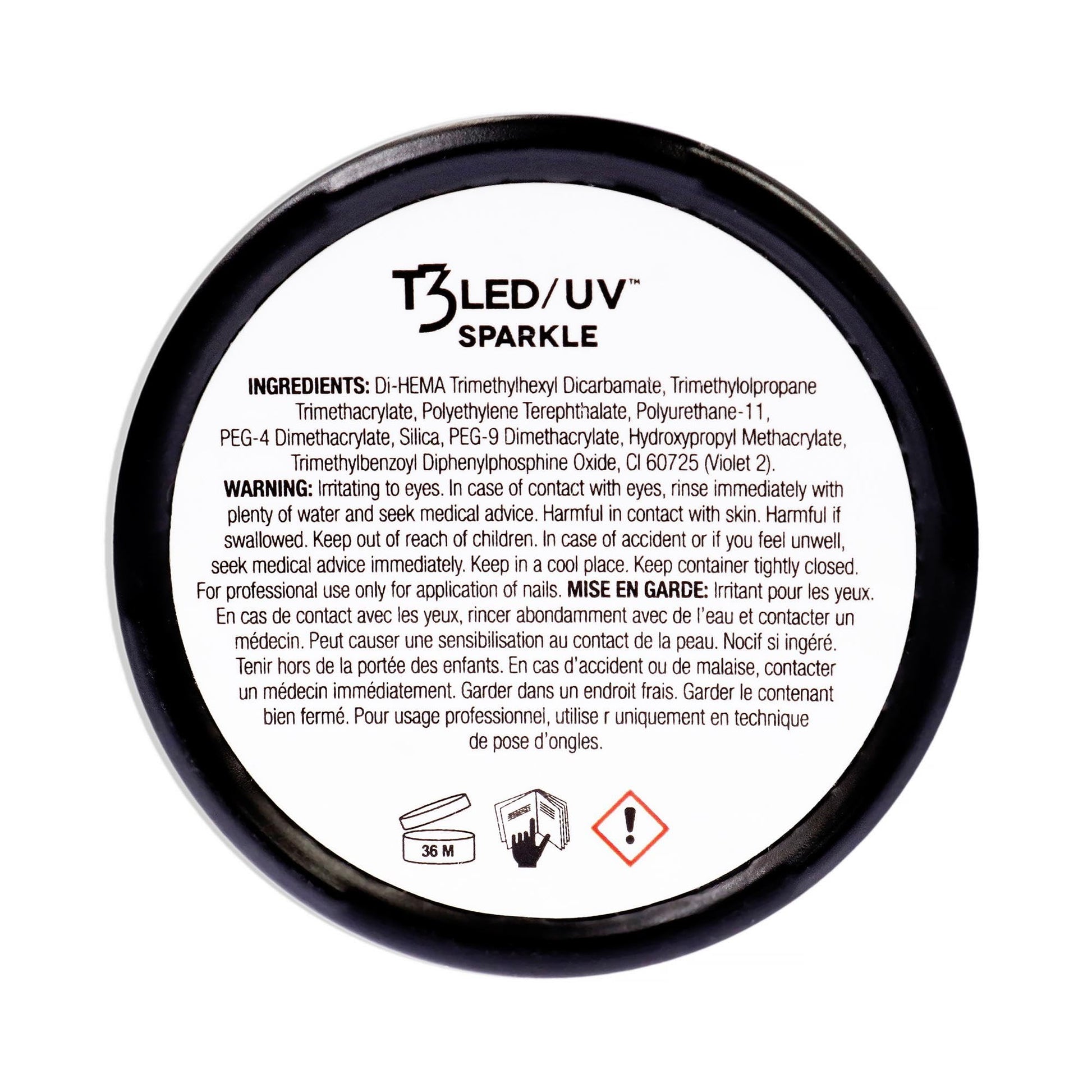 White Smoke Cuccio Pro T3 LED/UV Cool Cure Versatility Gel - Self-Levelling - Incredibly Flexible - Strong Adhesion - High Shine Finish - Fast Application - Quick Cure - Disco Bling - 1 Oz Nail Gel