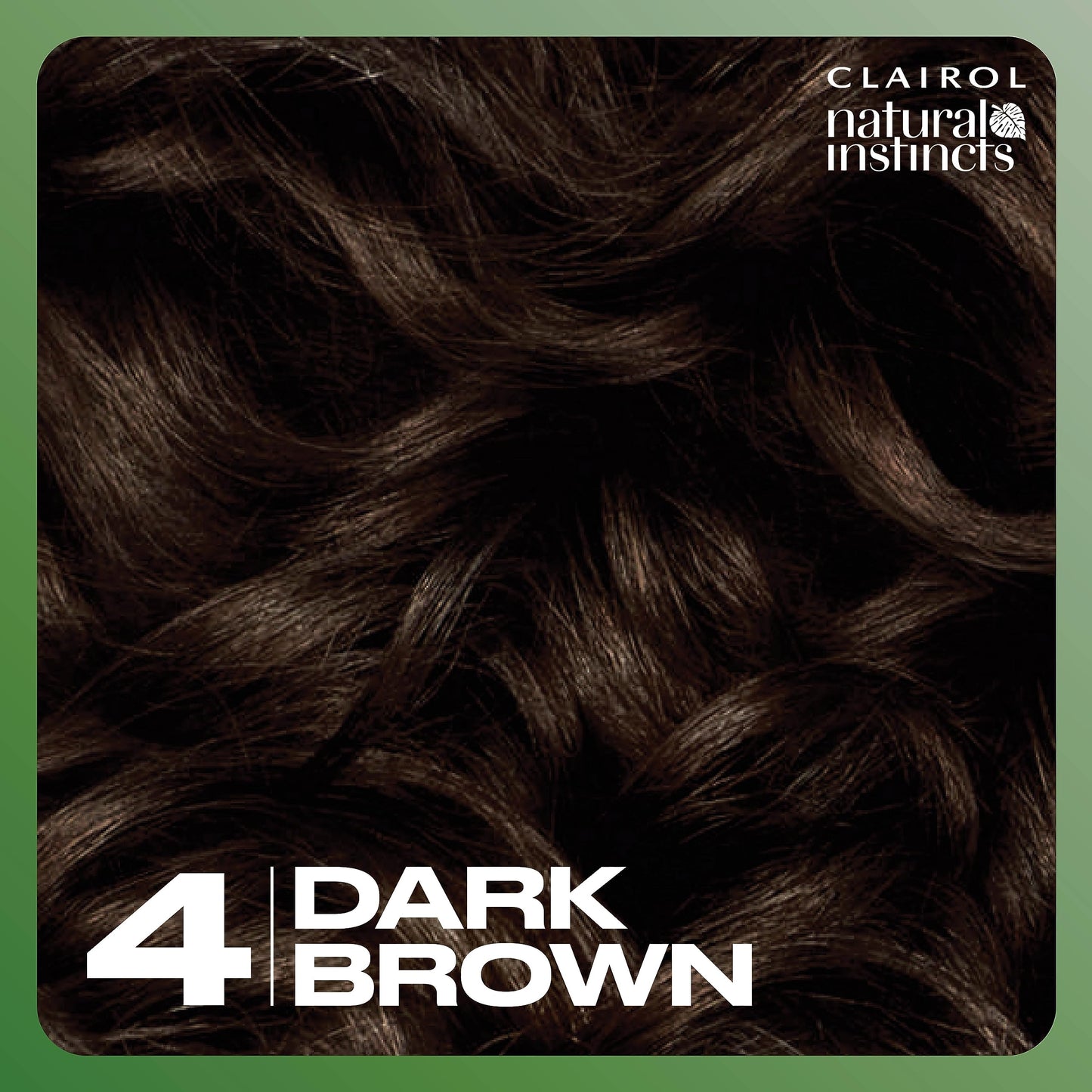 Black Clairol Natural Instincts Demi-Permanent Hair Dye, 4 Dark Brown Hair Color, Pack of 3