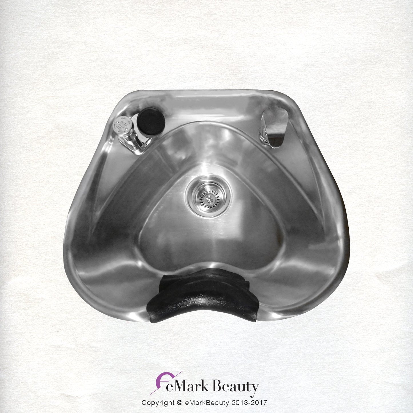 White Smoke Round Stainless Steel Brushed Shampoo Bowl Beauty Salon Sink TLC-1367