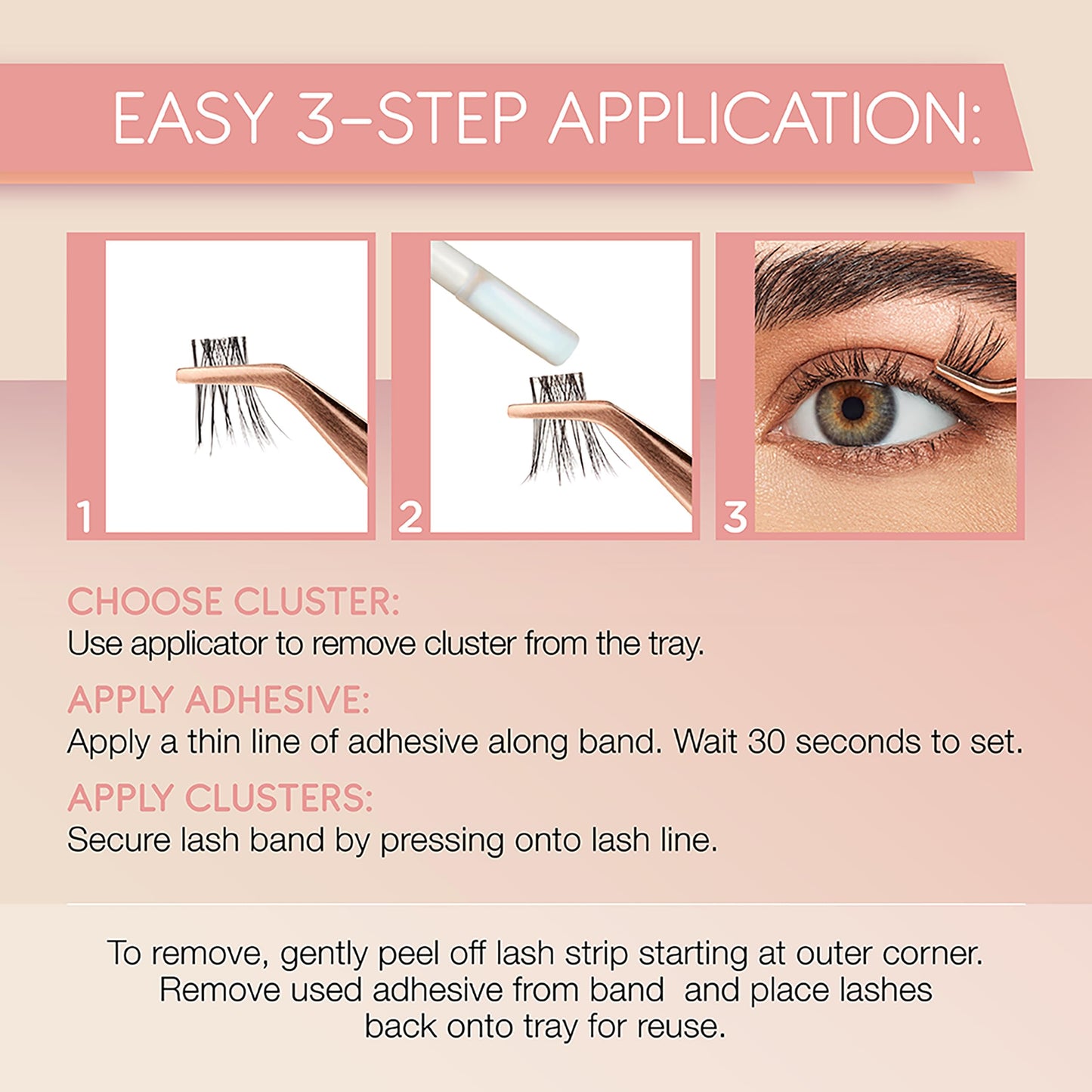 Light Gray Ardell Naked Clusters 437 – DIY Lash Extensions, Lightweight Natural Cluster Lashes with Invisiband, Mixed Length 8–14 mm, 50 Lash Clusters