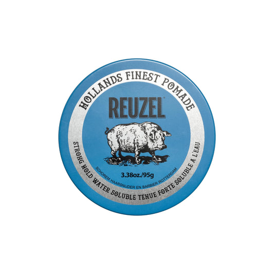 White Smoke REUZEL Blue Pomade, Strong All Day Hold, Water Soluble Styling, High Shine and Flake Free, Easy To Wash Out, For All Hair Types