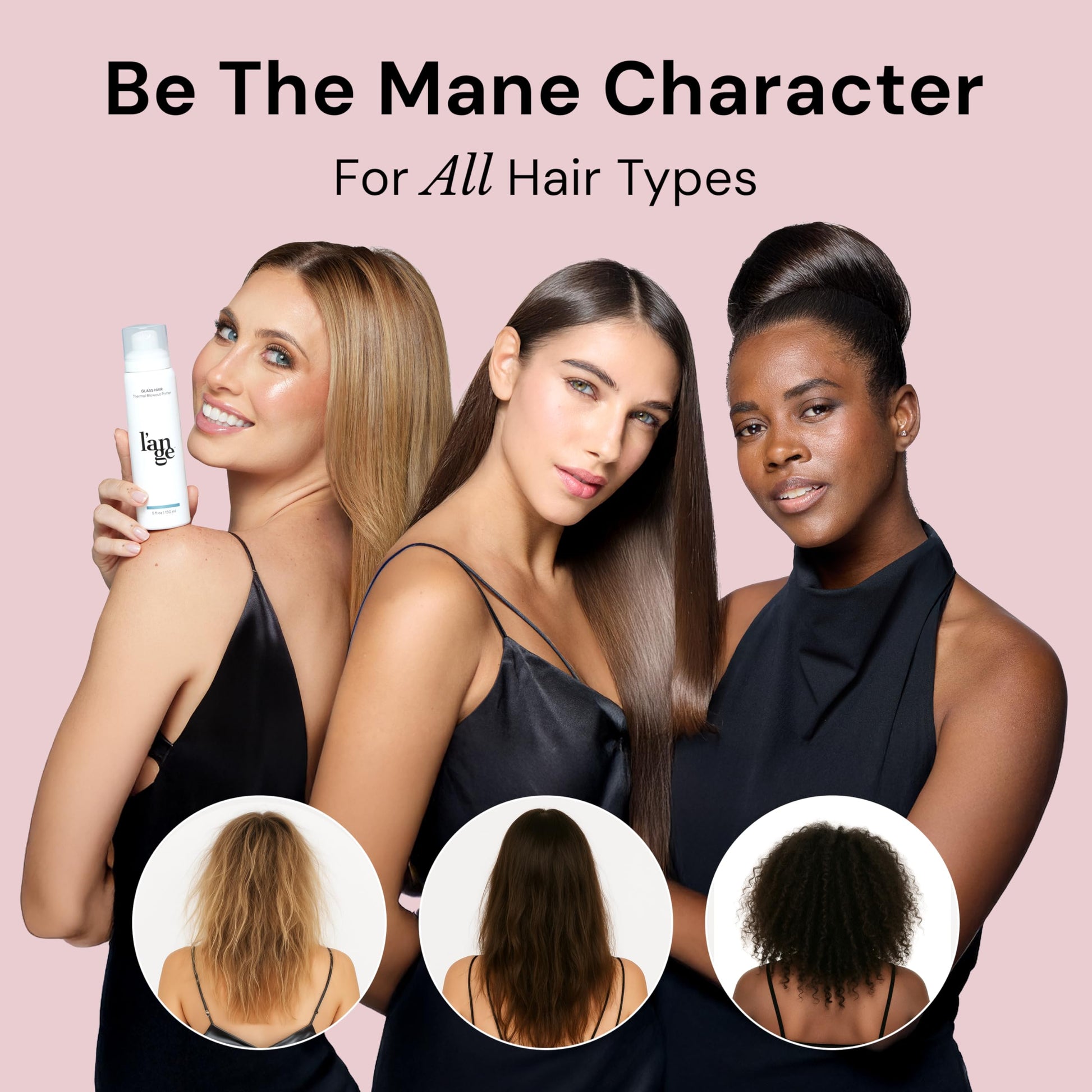 Thistle L'ANGE HAIR Glass Hair Heat Protectant Spray | Anti-Frizz Blow Dry Mist | Long Lasting Hold & Shine | Humidity Protection | Thermal Heat Protection Spray | Lightweight Blow Out Primer, 5 fl oz Bottle