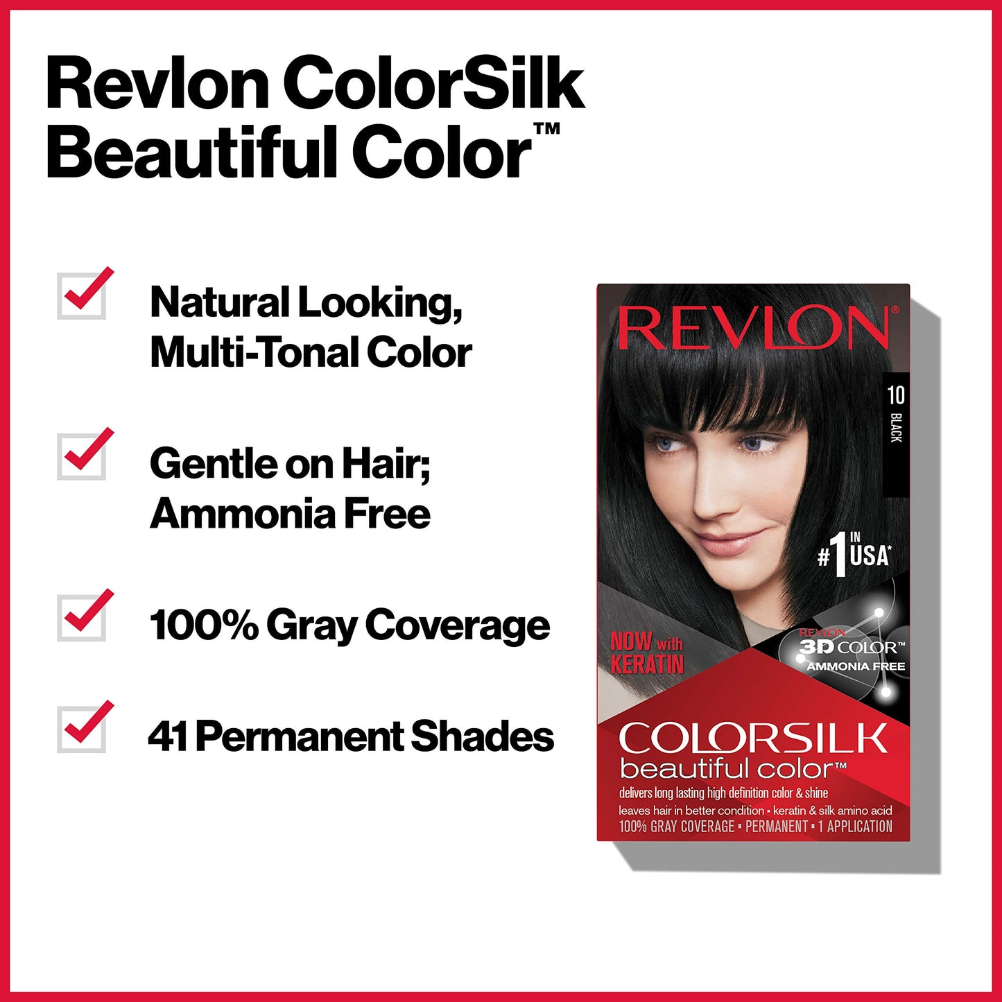 White Smoke Revlon Permanent Hair Color, Permanent Hair Dye, Colorsilk with 100% Gray Coverage, Ammonia-Free, Keratin and Amino Acids, 11 Soft Black, 4.4 Oz (Pack of 1)