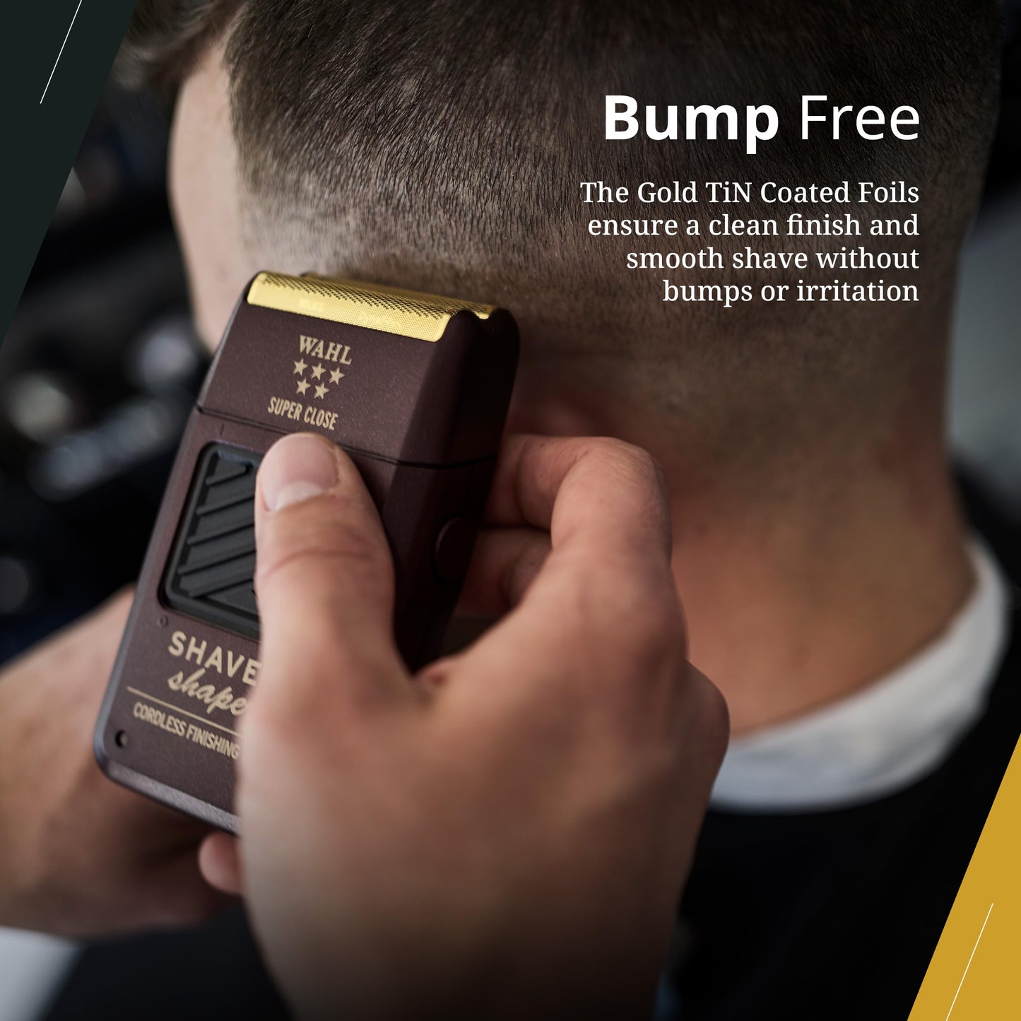 Black Wahl Professional 5 Star Series Shaver Shaper Replacement Foil, Super Close Shaving, Hypo-Allergenic Gold
