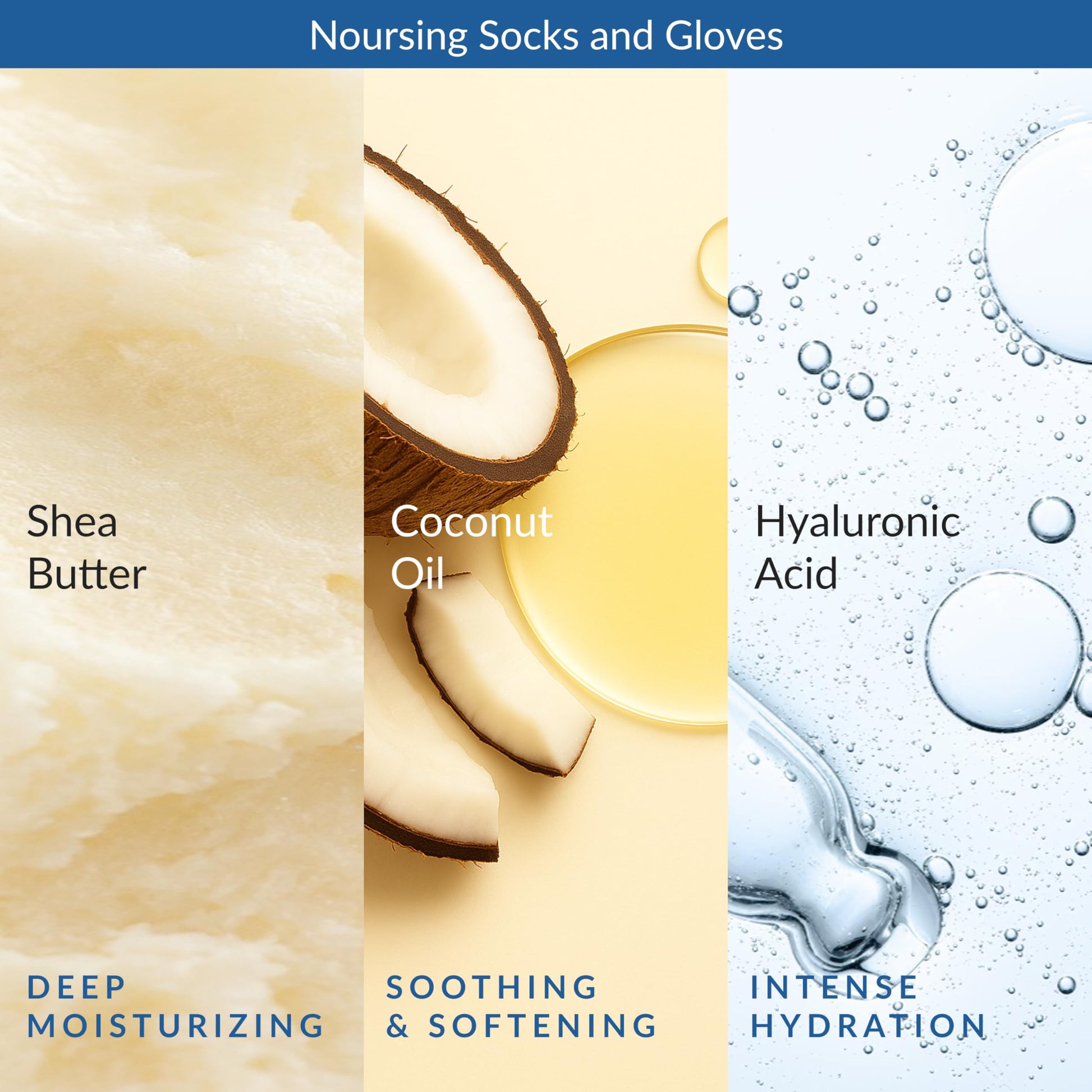 Alice Blue Epielle Intensive Repairing Hand & Foot Masks, Restore and Moisturize Dry, Cracked Skin, Self Care Gifts for Women, Spa Kit, Mothers Day Gifts, 6 Moisturizing Gloves & 6 Moisturizing Socks
