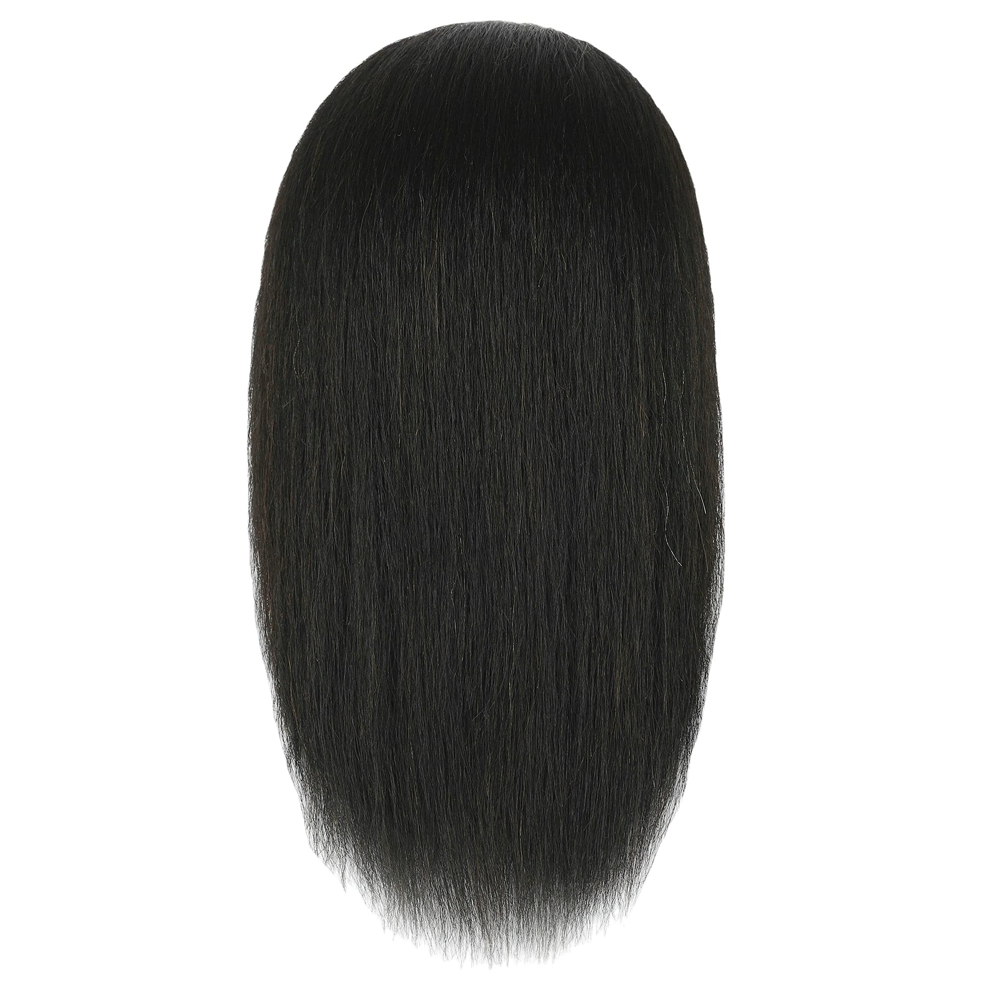 Dark Slate Gray YANGANG Real 100% Human Hair Mannequin Head Hairdresser Practice Training Manikin Cosmetology Doll Head with Stand Clamp Holder