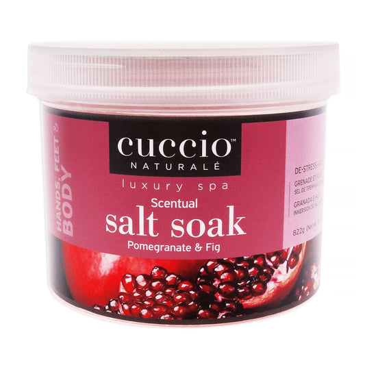 White Smoke Cuccio Naturale Scentual Salt Soak - Invigorating Salts With An Irresistible Scent - Rejuvenate And Soothe Tired Feet - Softens And Leaves The Skin Fresh And Clean - Pomegranate And Fig - 29 Oz