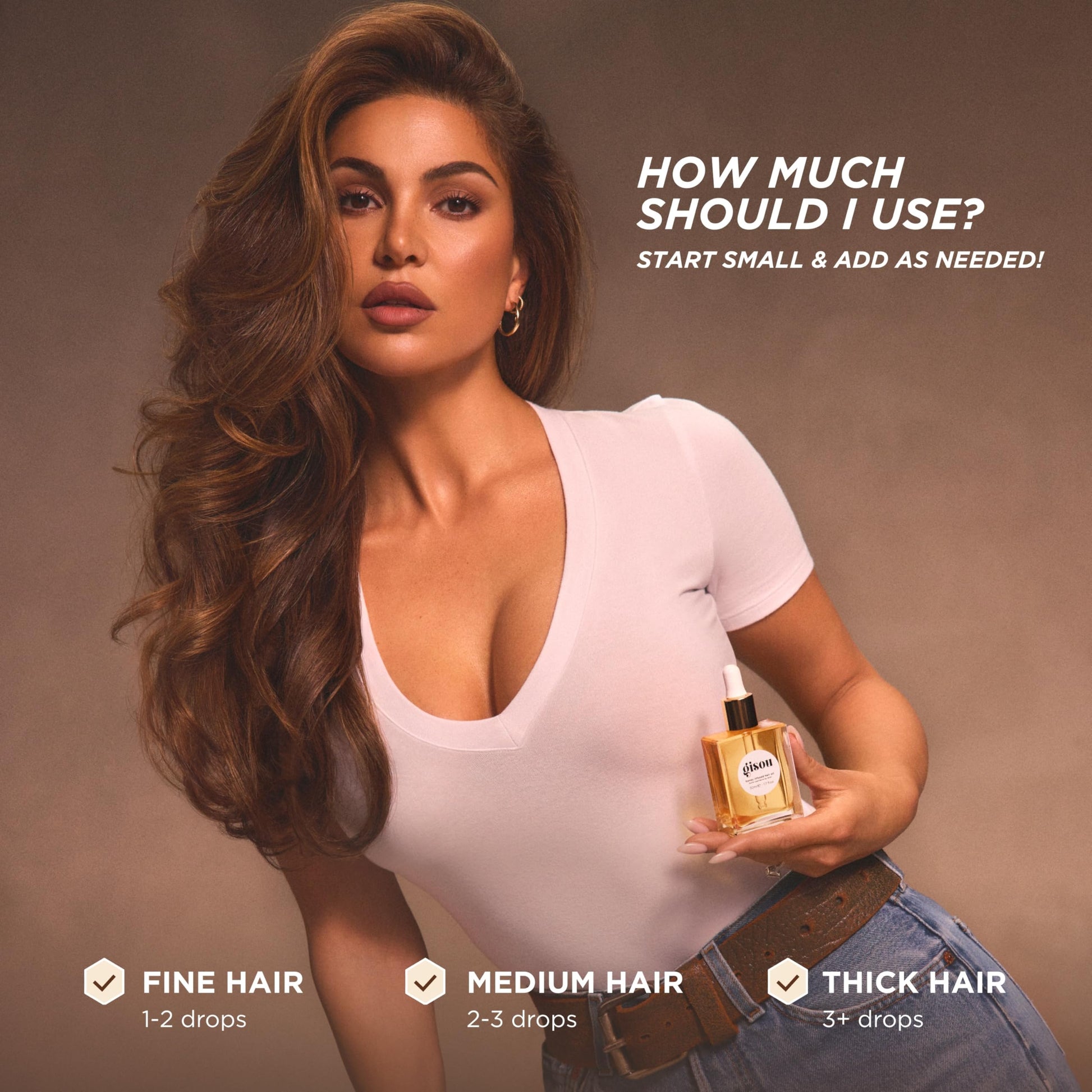 Dark Olive Green Gisou Honey Infused Hair Oil Mini - Hydrating & Frizz Control Treatment with Mirsalehi Honey, Adds Shine & Heat Protectant for All Hair Types, 0.7 Fl Oz