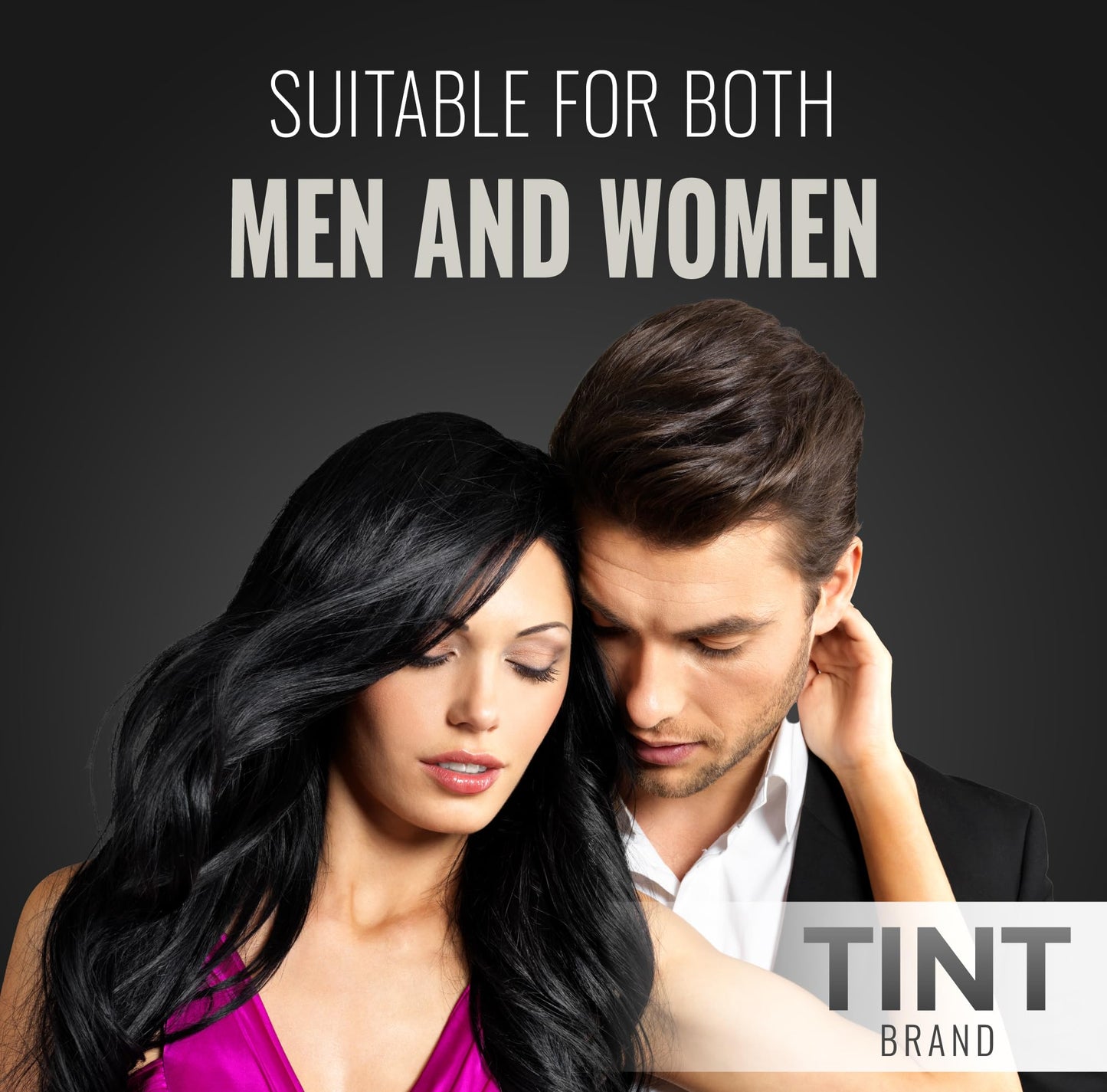 Dark Slate Gray TINT Root Cover Up Black Hair Powder for Women & Men, Gray Cover Up, Root Touch Up Hair Color Powder