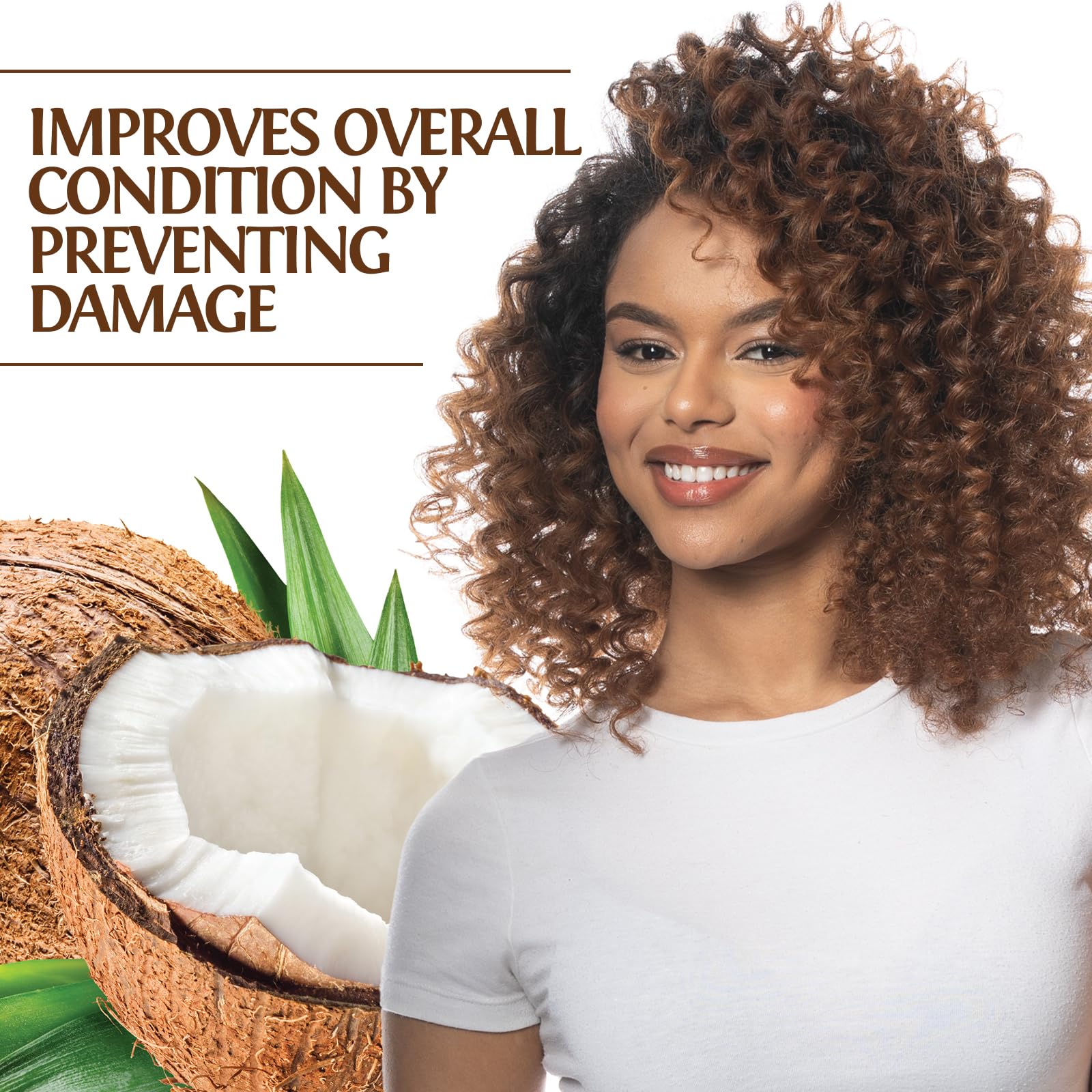White Smoke BioSilk Silk Therapy with Natural Coconut Oil, Leave-In Hair Treatment Cream for Frizz Control & Shine, Strengthens & Smooths Dry, Damaged Hair, Sulfate-Free, Paraben-Free, Cruelty-Free, 5.64 Fl Oz