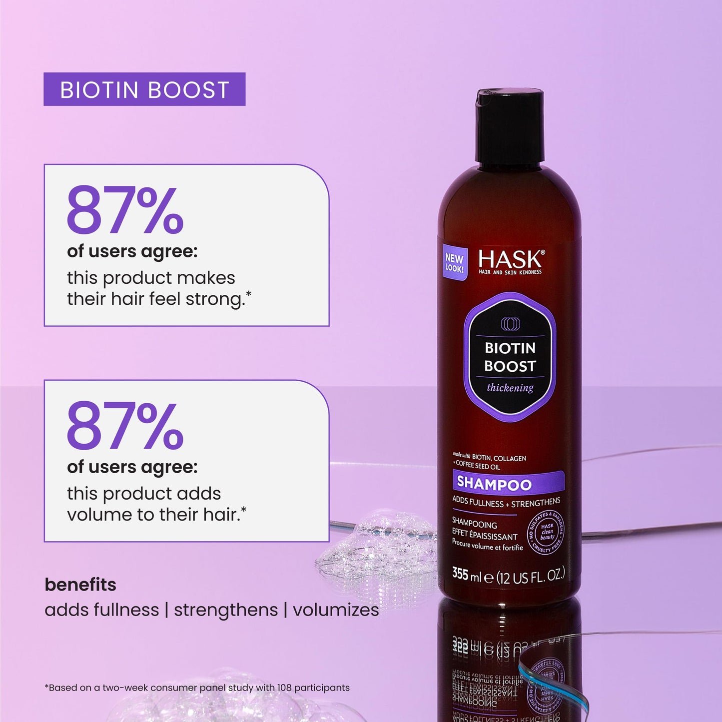 Thistle HASK Biotin Boost Thickening Shampoo, 12 Fl Oz