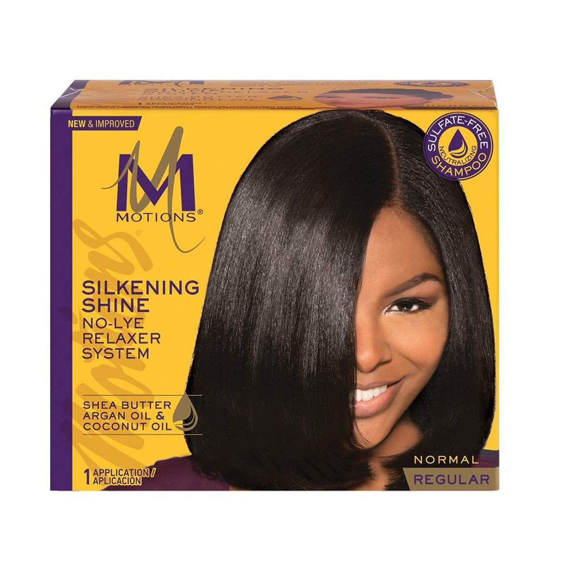 Black Motions at Home Silk Shine Regular Relaxer Kit