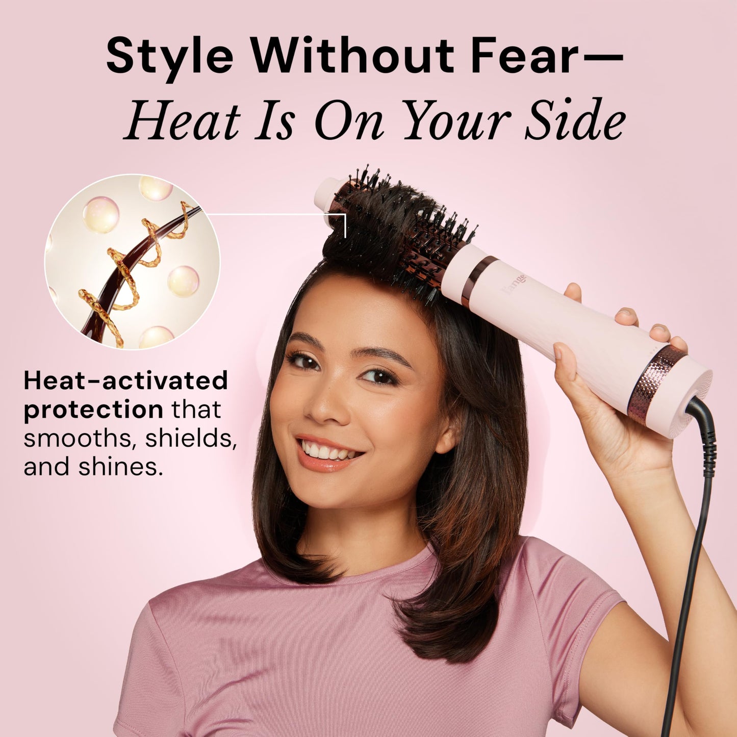 Thistle L'ANGE HAIR Glass Hair Heat Protectant Spray | Anti-Frizz Blow Dry Mist | Long Lasting Hold & Shine | Humidity Protection | Thermal Heat Protection Spray | Lightweight Blow Out Primer, 5 fl oz Bottle