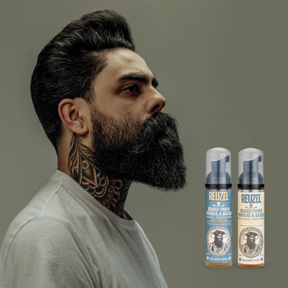 Dim Gray Reuzel Beard Foam, Reduces Beardruff And Itchy Skin, 2.36 Oz