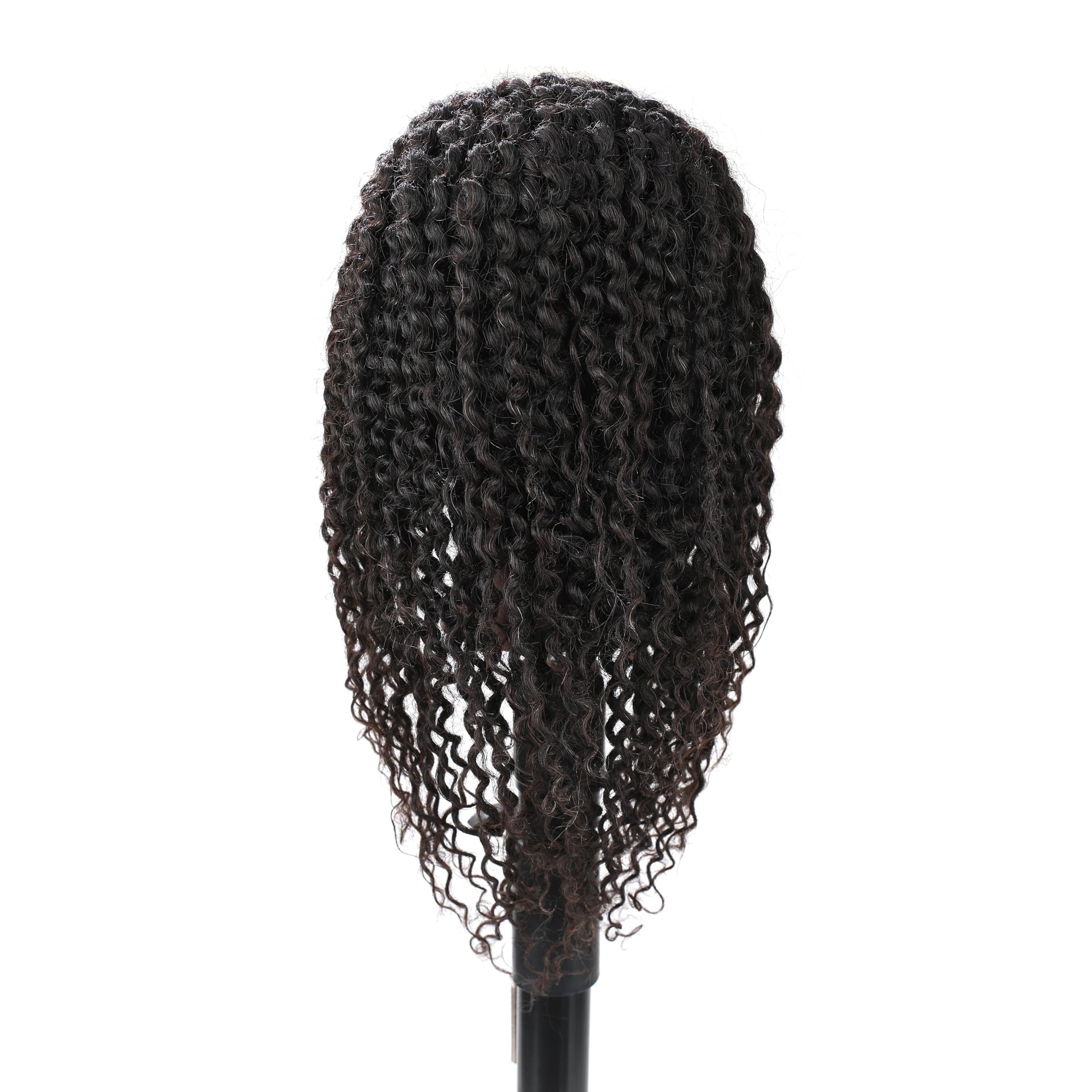 White Smoke Stancia Black Mannequin Head 100% Human Hair, African American Hair Texture Styling Head, Hair Mannequin for Practice Cornrowing Braiding and Twisting (with Table Clamp)
