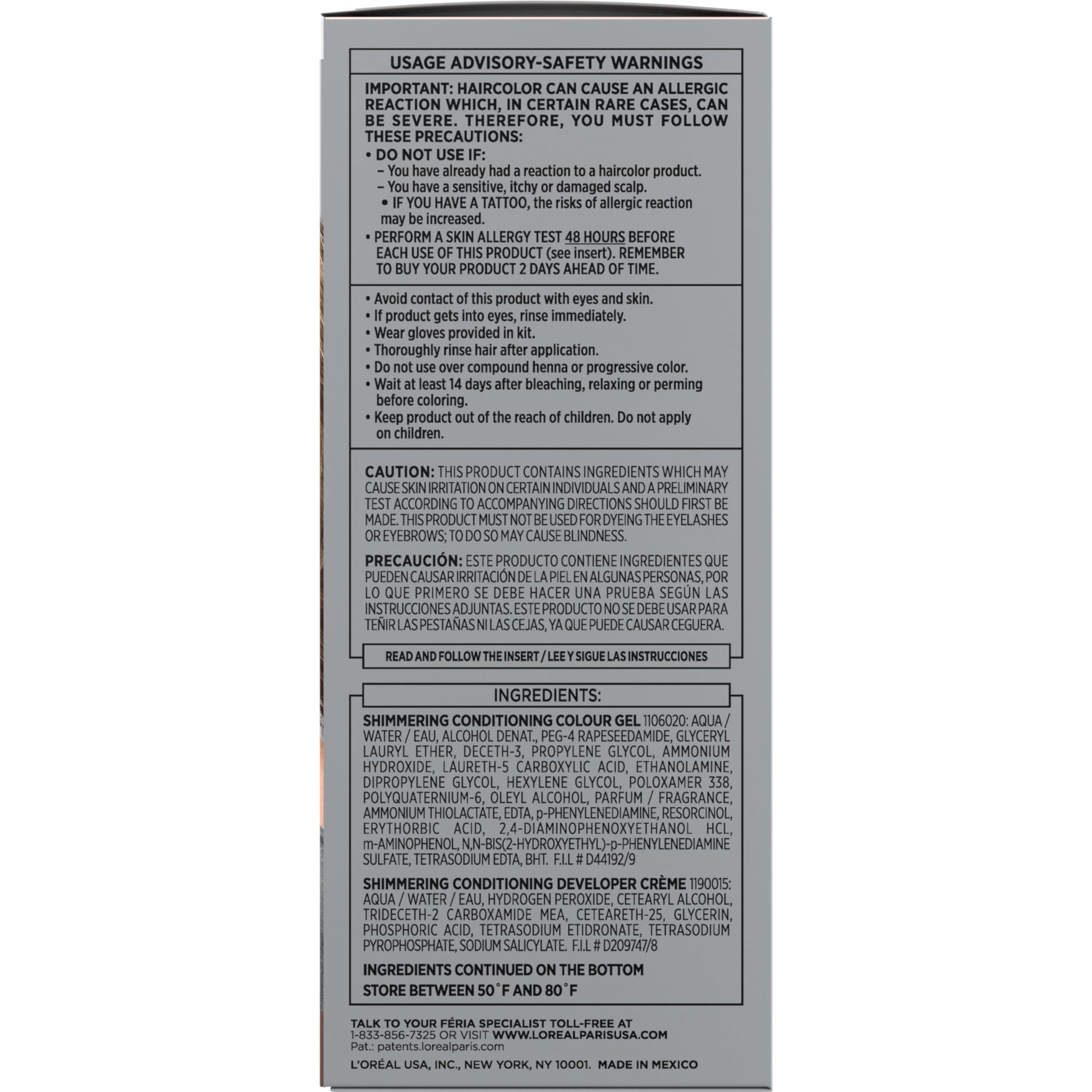 Dim Gray L'Oreal Paris Feria Multi-Faceted Shimmering Permanent Hair Color, B61 Downtown Brown (Hi-Lift Cool Brown), Pack of 1 Hair Dye Kit