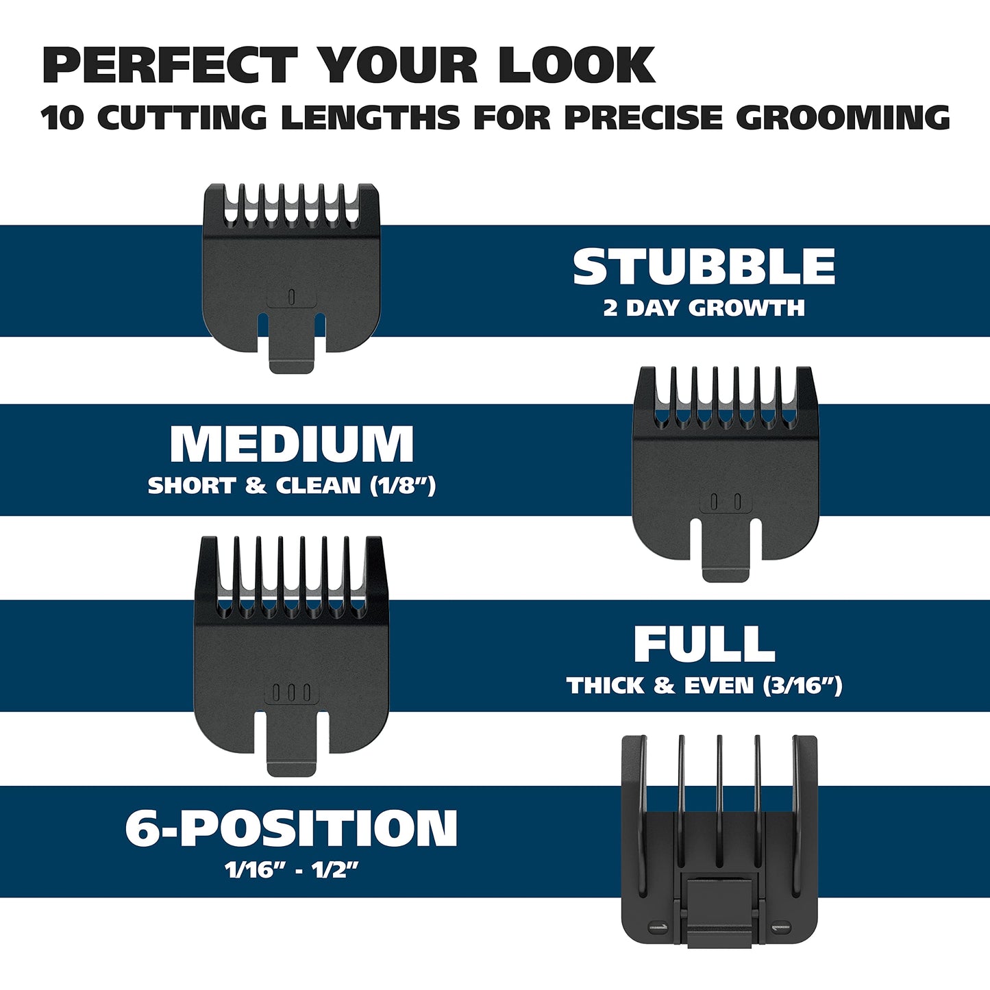White Smoke Wahl Groomsman Battery Operated Facial Hair Trimmer for Beard & Mustache Trimming Including Light Detailing and Body Grooming