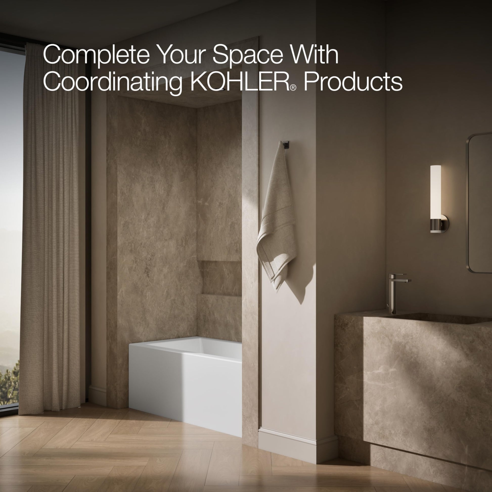 Dark Olive Green Kohler 60" x 30" alcove bath with integral apron, integral flange, and right-hand drain
