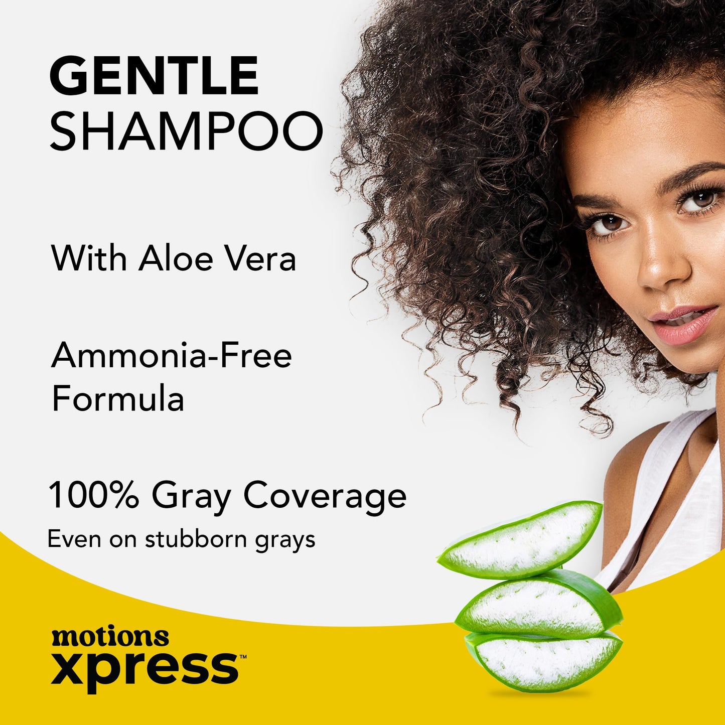 White Smoke Motions Xpress Permanent Hair Color Shampoo Natural Black – 5 Minute Color, Gray Coverage, Ammonia Free, Deep Shine Hair Dye Shampoo, 0.84 Oz