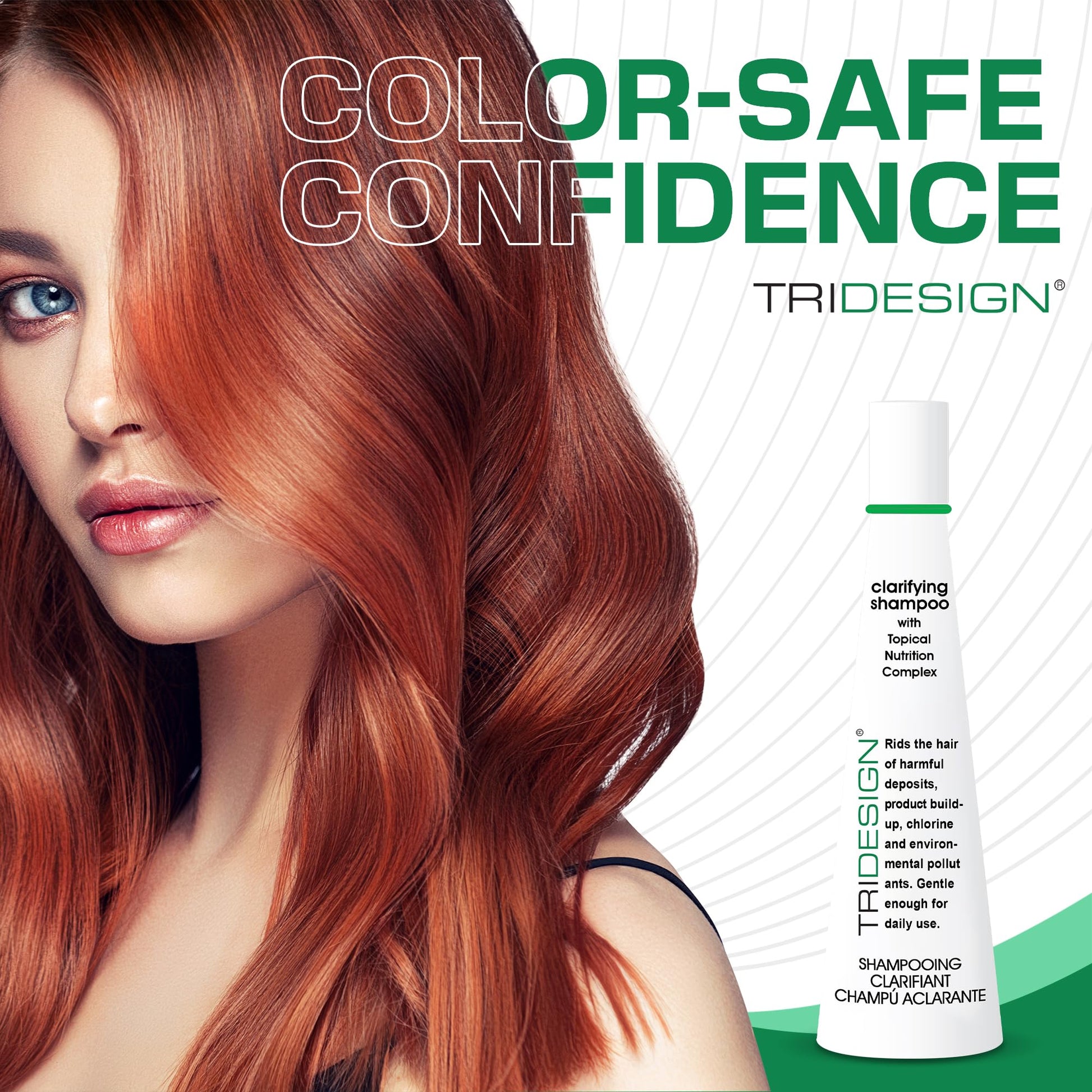 White Smoke TRIDESIGN Hair Care Clarifying Shampoo - Liquid Shampoo for Hair Deep Cleansing - Build Up & Impurities - Perfect Hair Care Products & Everyday - 10.5 fl. oz.