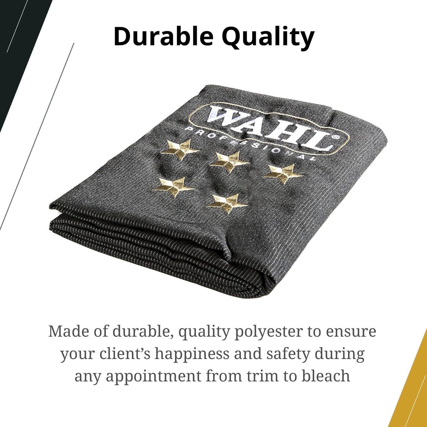 White Smoke Wahl Professional 5 Star Barber Cape Water Resistant Bleach Proof Static Free Polyester 54 X 63
