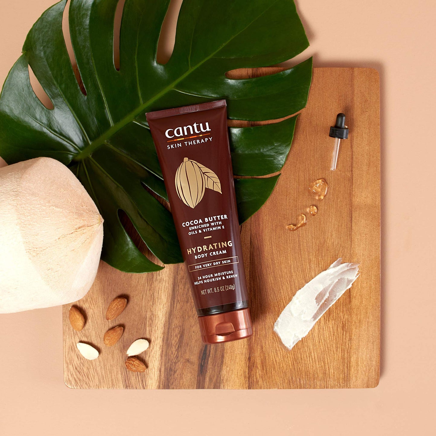 Navajo White Cantu Therapy Cocoa Butter Hydrating Body Cream for very Dry Skin, 8.5 Oz