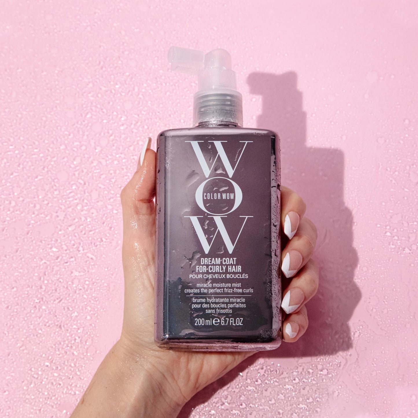 Pink COLOR WOW Dream Coat for Curly Hair – Frizz-Free Curls Made Easy, Moisture-Boosting Spray, Curl-Enhancing Formula