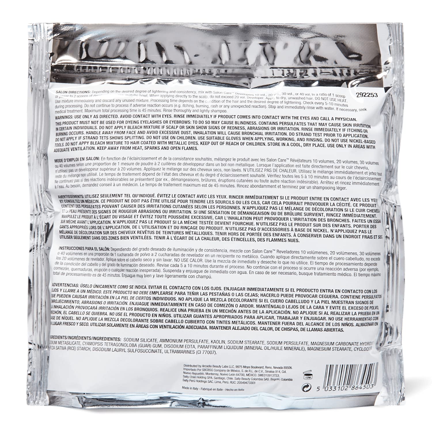 Gray Salon Care Blue Flash Powder Lightener 1 lb
